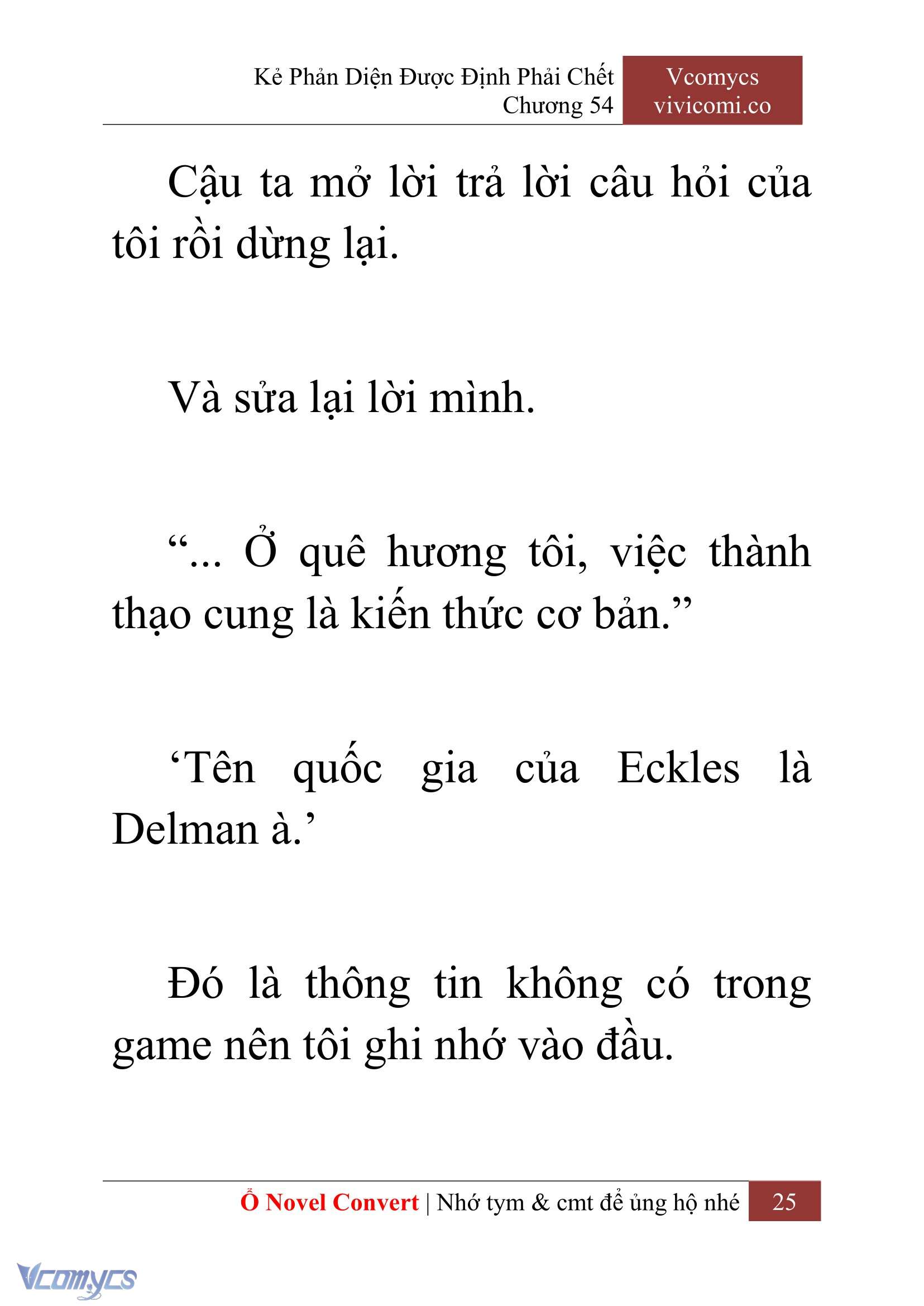 [Novel] Kẻ Phản Diện Được Định Phải Chết Chap 54 - Trang 2