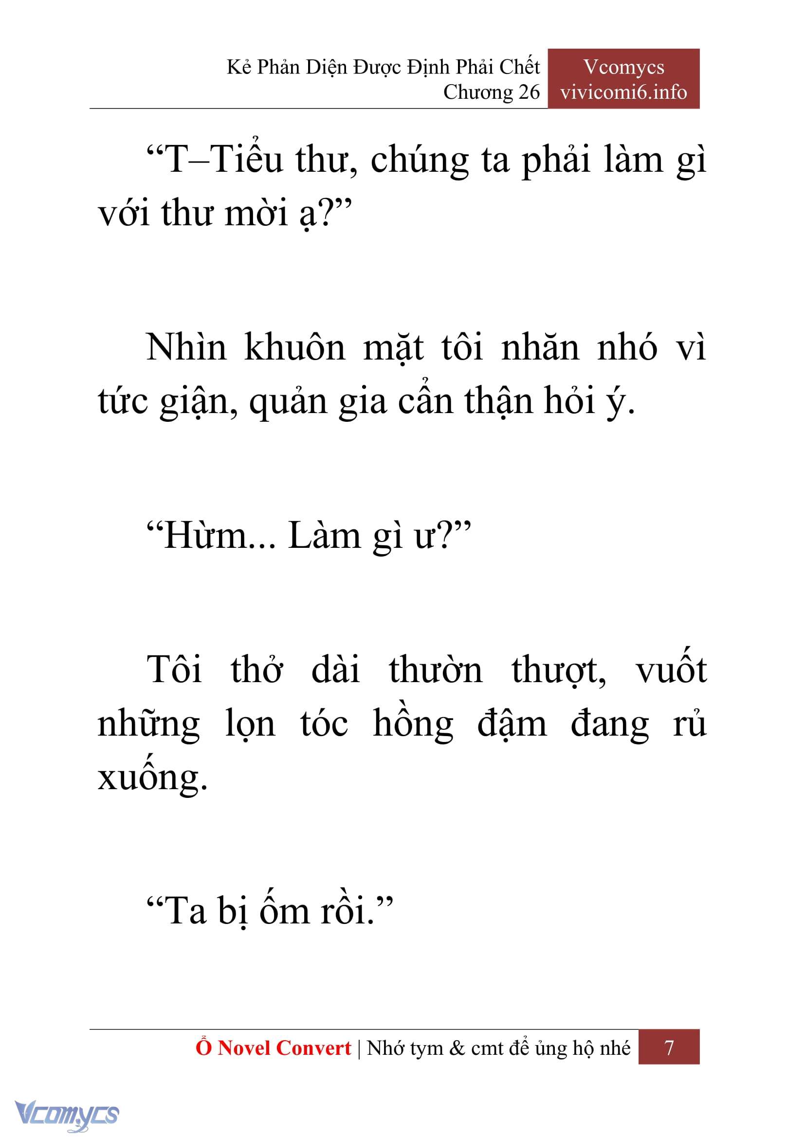 [Novel] Kẻ Phản Diện Được Định Phải Chết Chap 26 - Trang 2