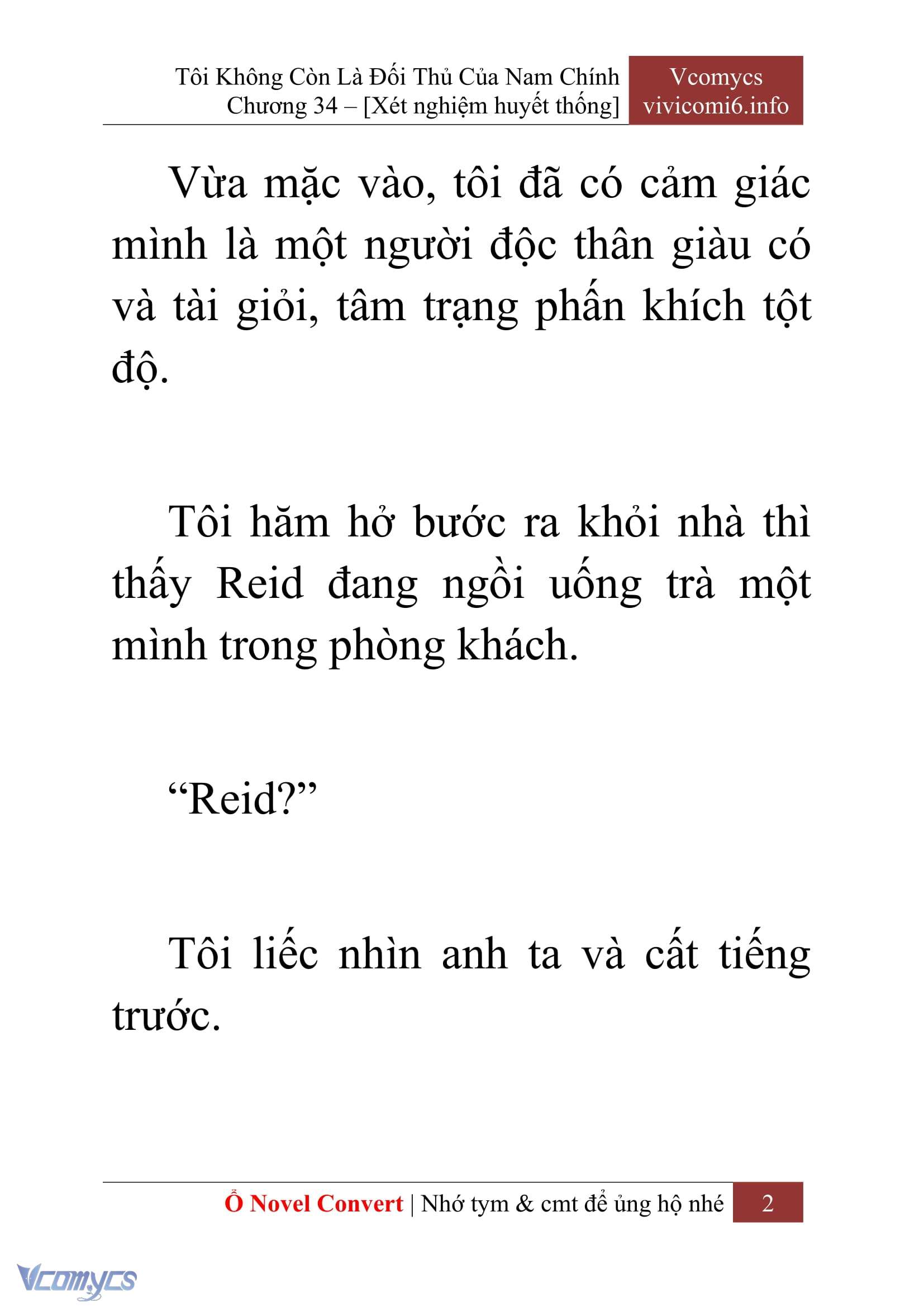 [Novel] Tôi Không Còn Là Đối Thủ Của Nam Chính Chap 34 - Trang 2