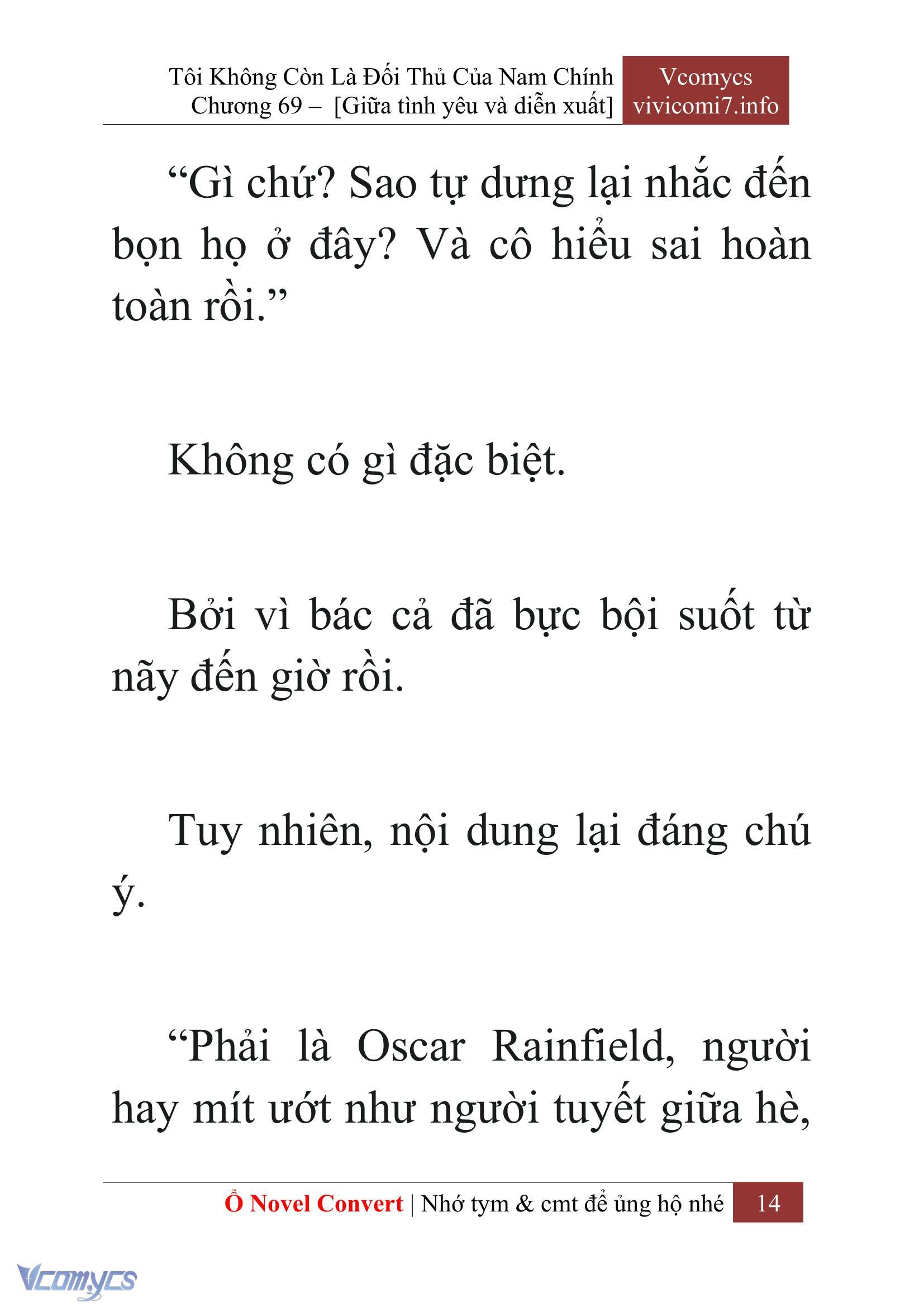 [Novel] Tôi Không Còn Là Đối Thủ Của Nam Chính Chap 69 - Trang 2