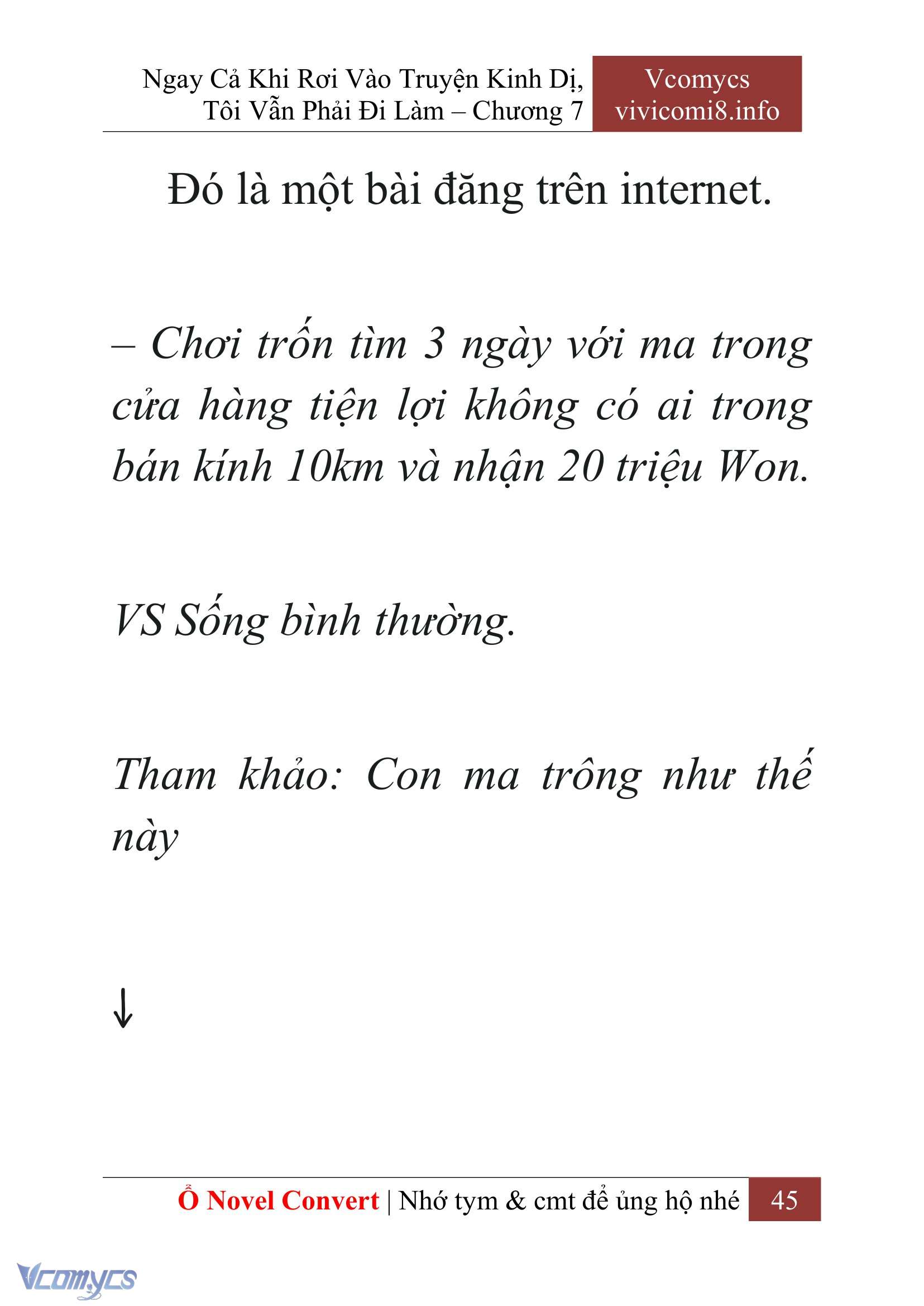 [Novel] Ngay Cả Khi Rơi Vào Truyện Kinh Dị, Tôi Vẫn Phải Đi Làm Chap 7 - Next Chap 8