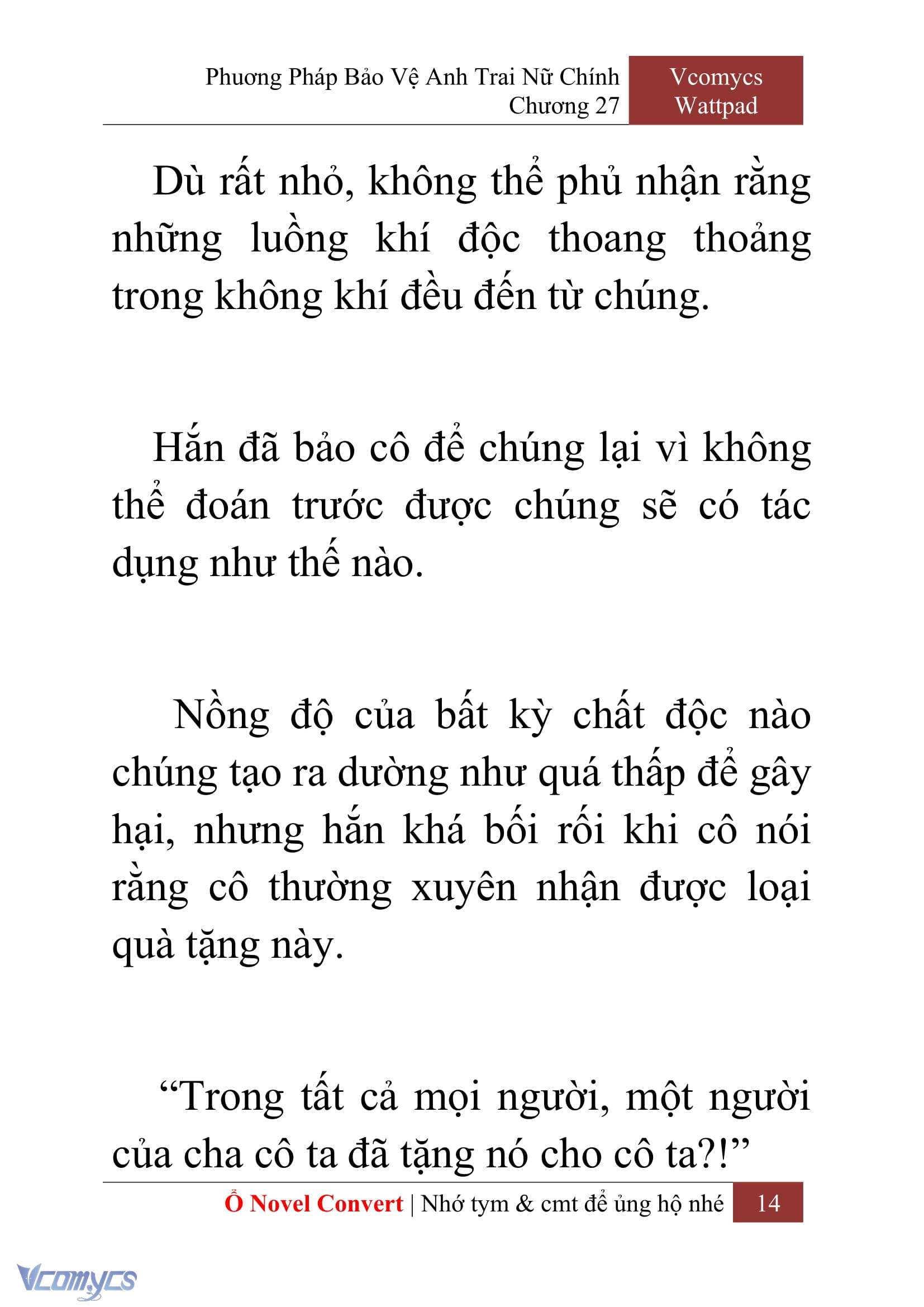 [Novel] Phương Pháp Bảo Vệ Anh Trai Nữ Chính Chap 27 - Trang 2