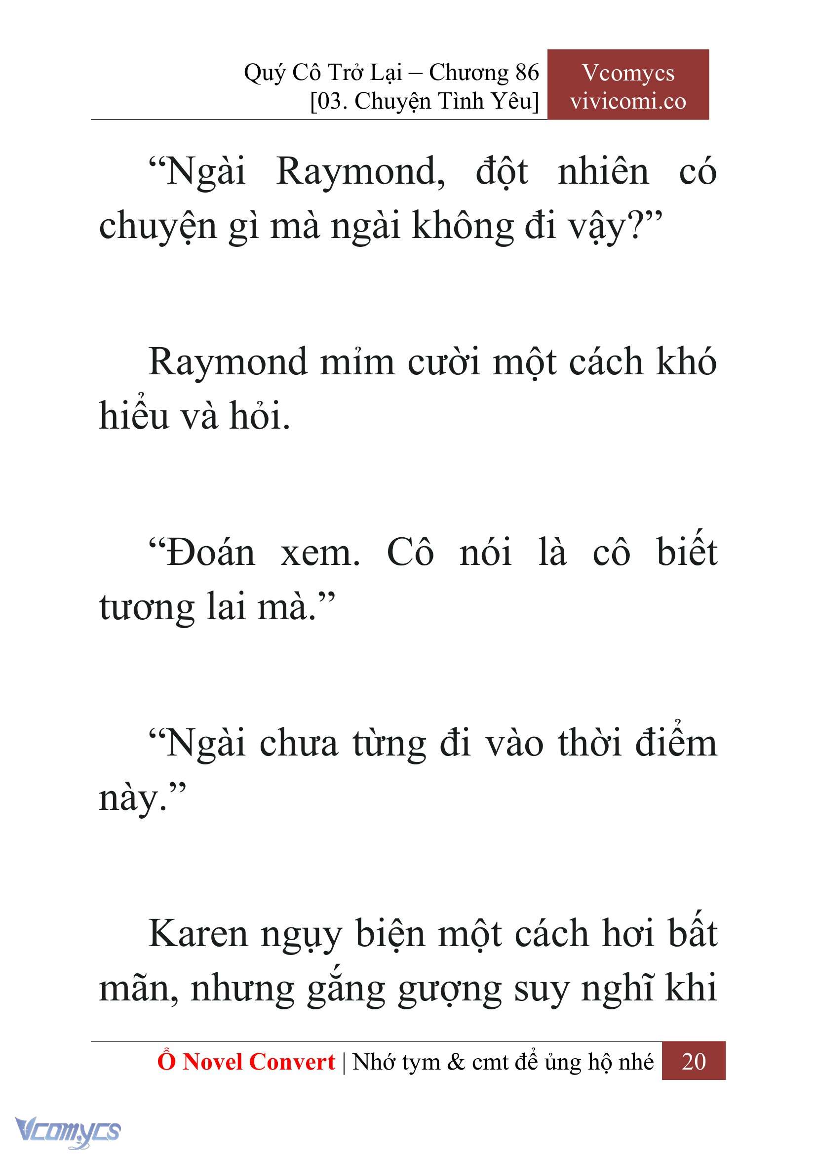 [Novel] Quý Cô Trở Lại Chap 86 - Trang 2