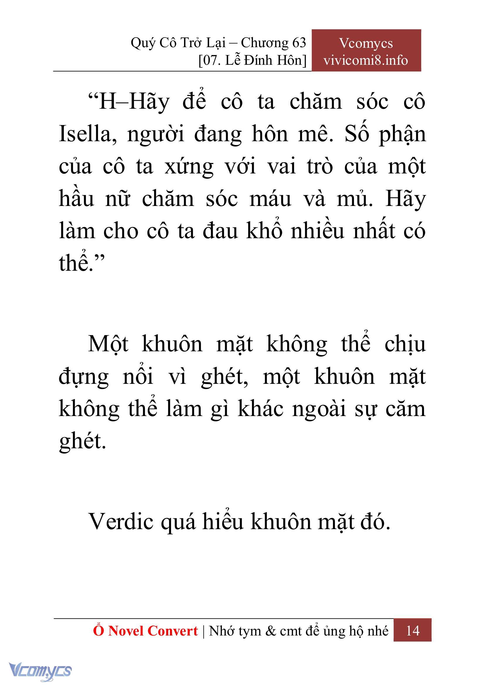 [Novel] Quý Cô Trở Lại Chap 63 - Next 