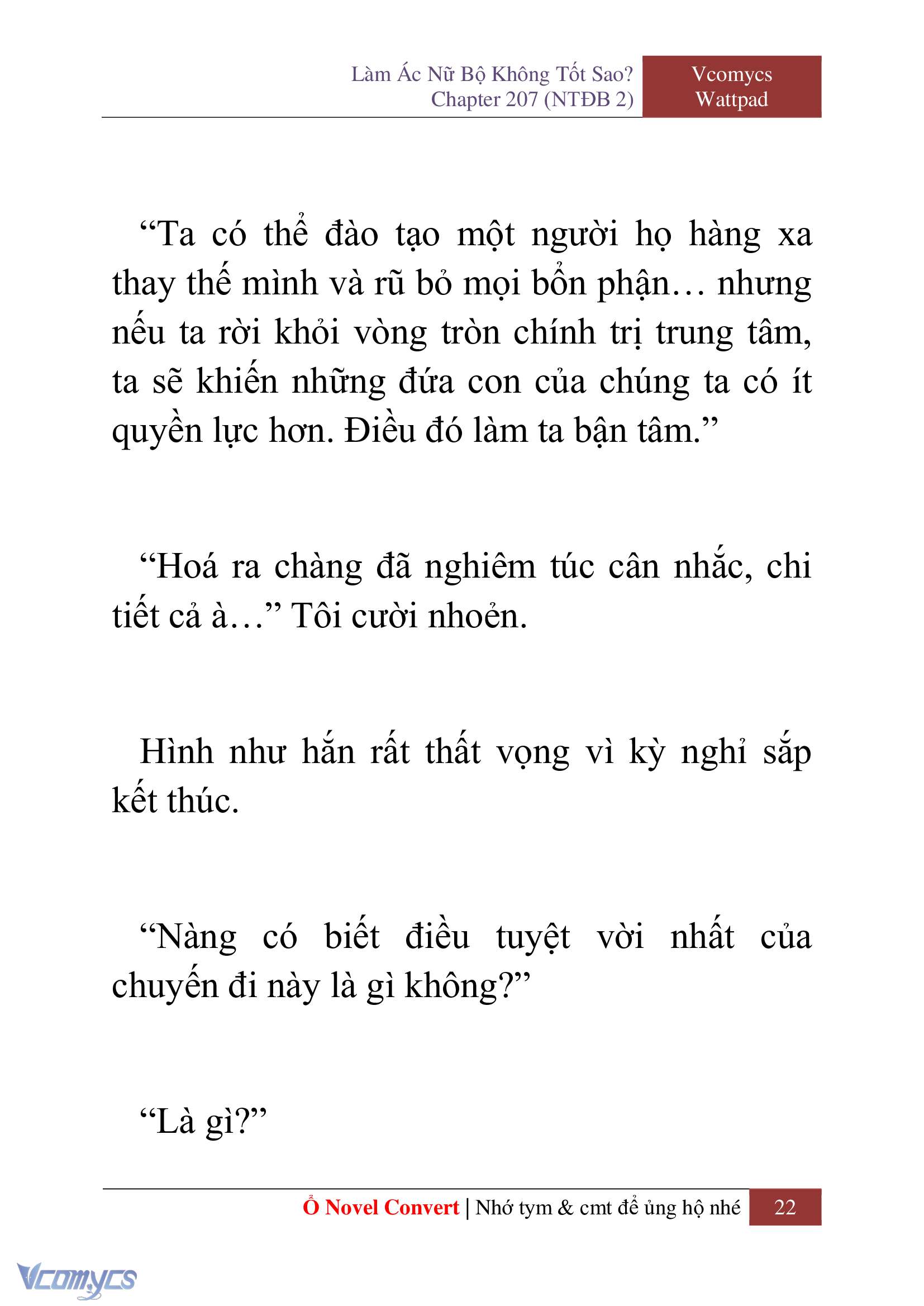 [Novel] Làm Ác Nữ Bộ Không Tốt Sao? Chap 207 - Trang 2