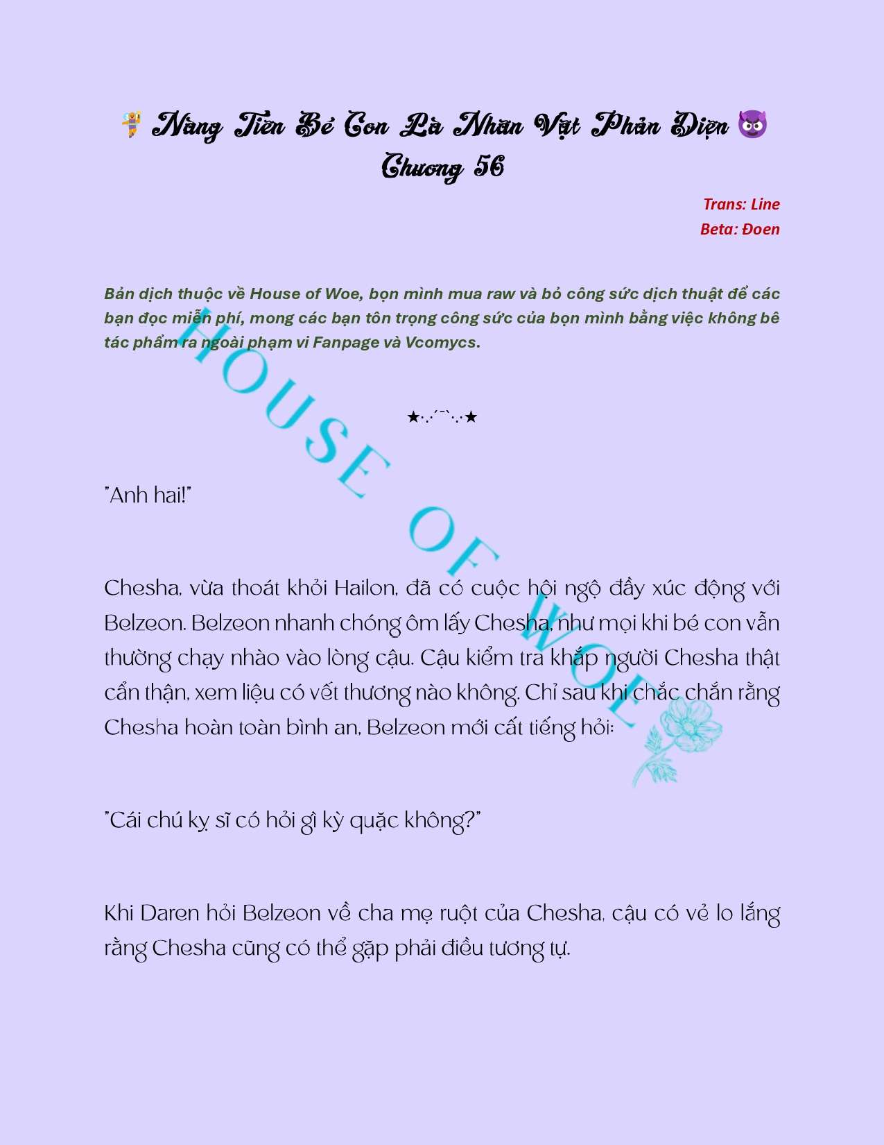 [NOVEL] NÀNG TIÊN BÉ CON LÀ NHÂN VẬT PHẢN DIỆN Chap 56 - Next Chap 57