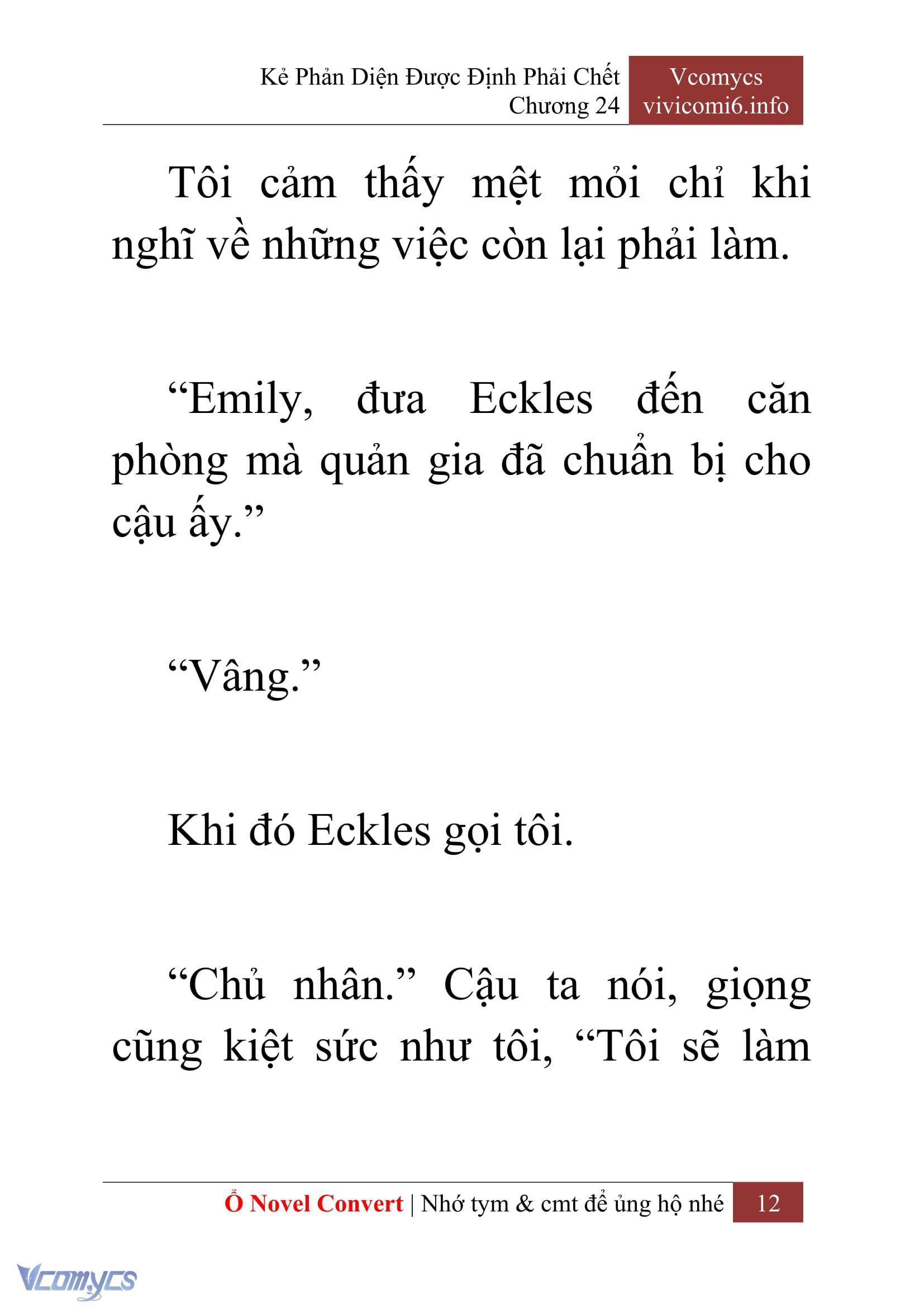 [Novel] Kẻ Phản Diện Được Định Phải Chết Chap 24 - Trang 2