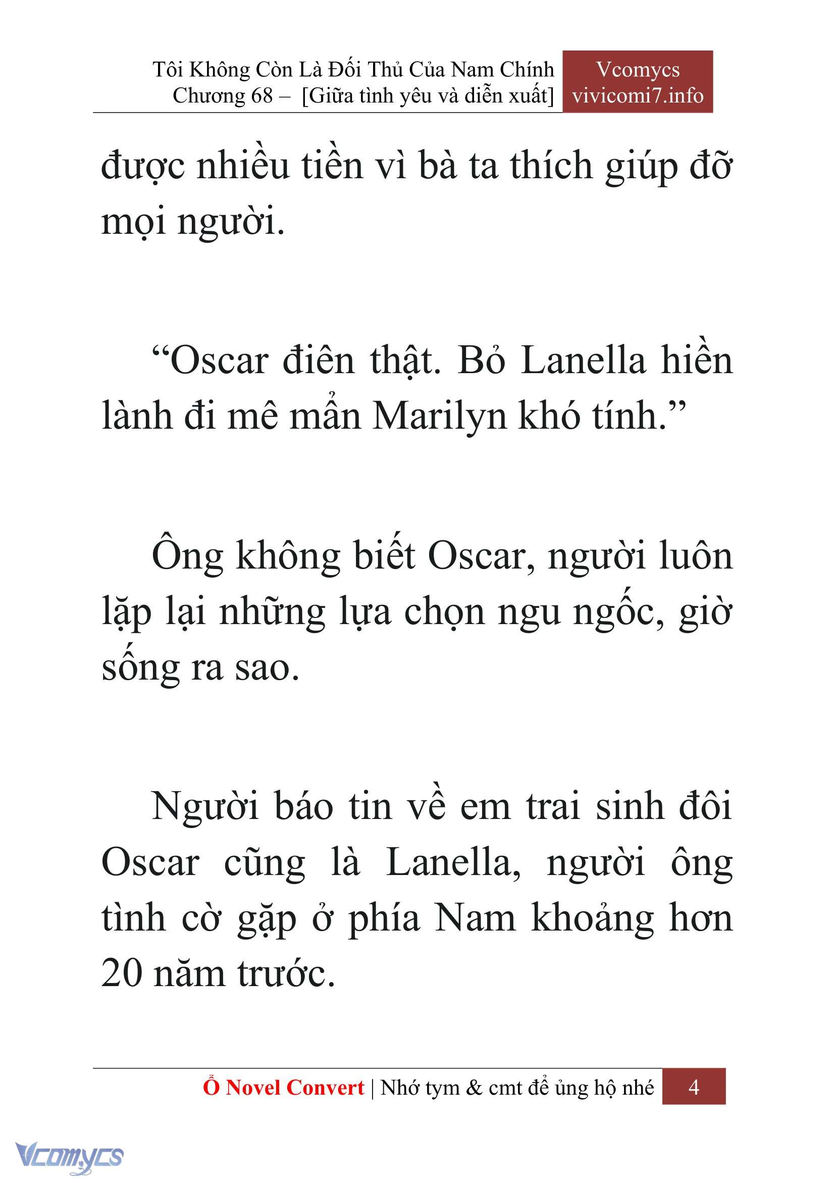 [Novel] Tôi Không Còn Là Đối Thủ Của Nam Chính Chap 68 - Trang 2
