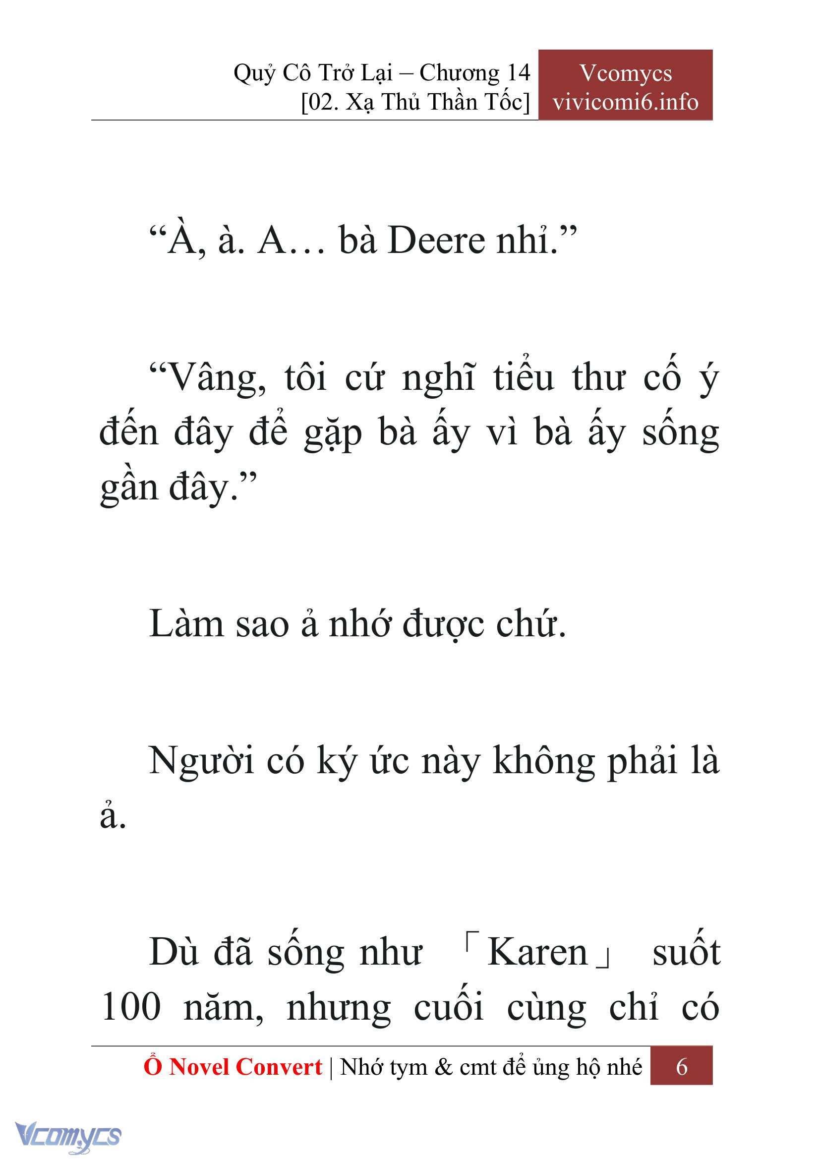 [Novel] Quý Cô Trở Lại Chap 14 - Trang 2