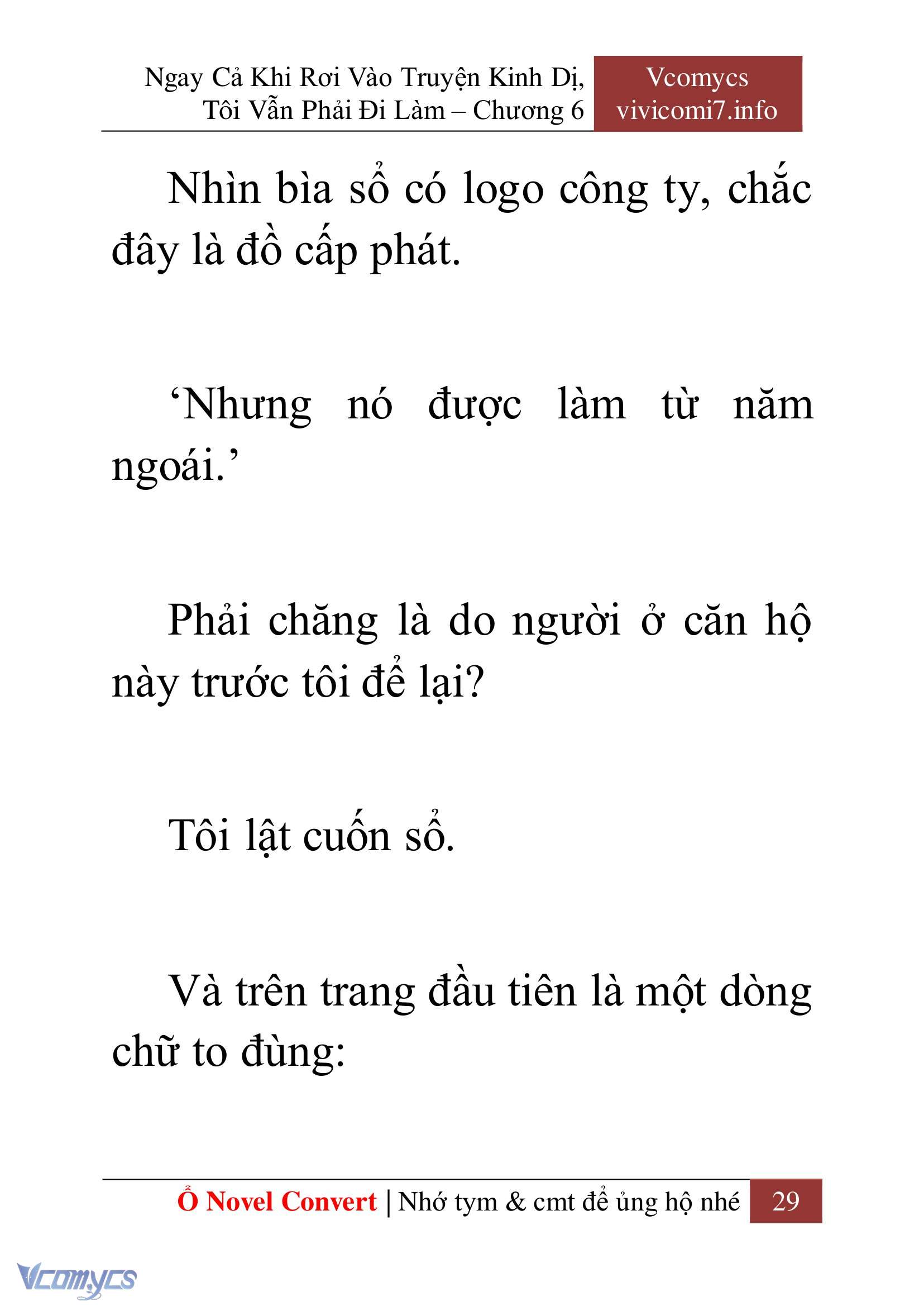 [Novel] Ngay Cả Khi Rơi Vào Truyện Kinh Dị, Tôi Vẫn Phải Đi Làm Chap 6 - Next Chap 7