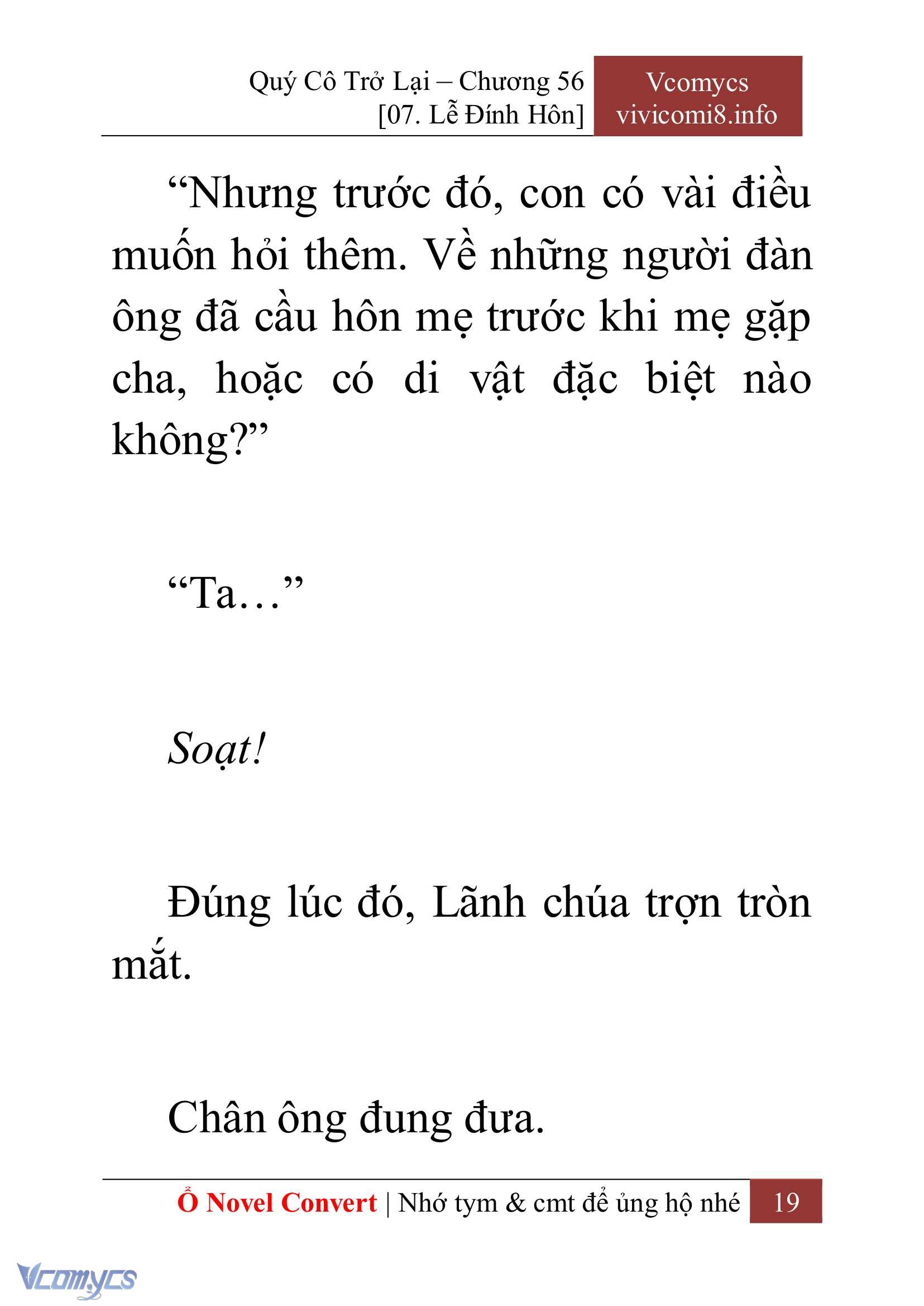 [Novel] Quý Cô Trở Lại Chap 56 - Trang 2