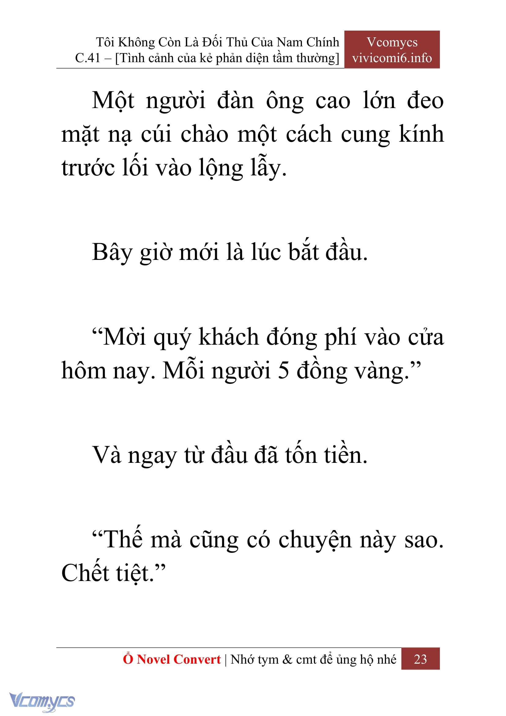 [Novel] Tôi Không Còn Là Đối Thủ Của Nam Chính Chap 41 - Trang 2