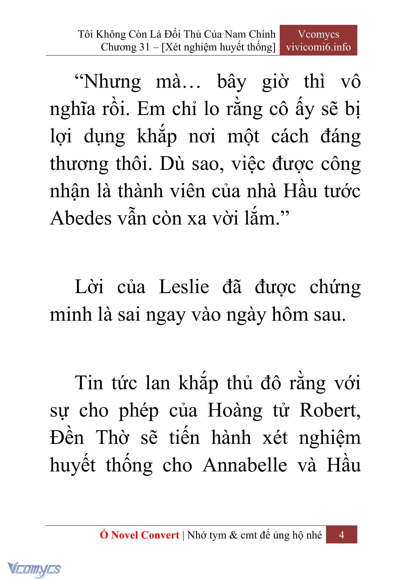[Novel] Tôi Không Còn Là Đối Thủ Của Nam Chính Chap 31 - Trang 2