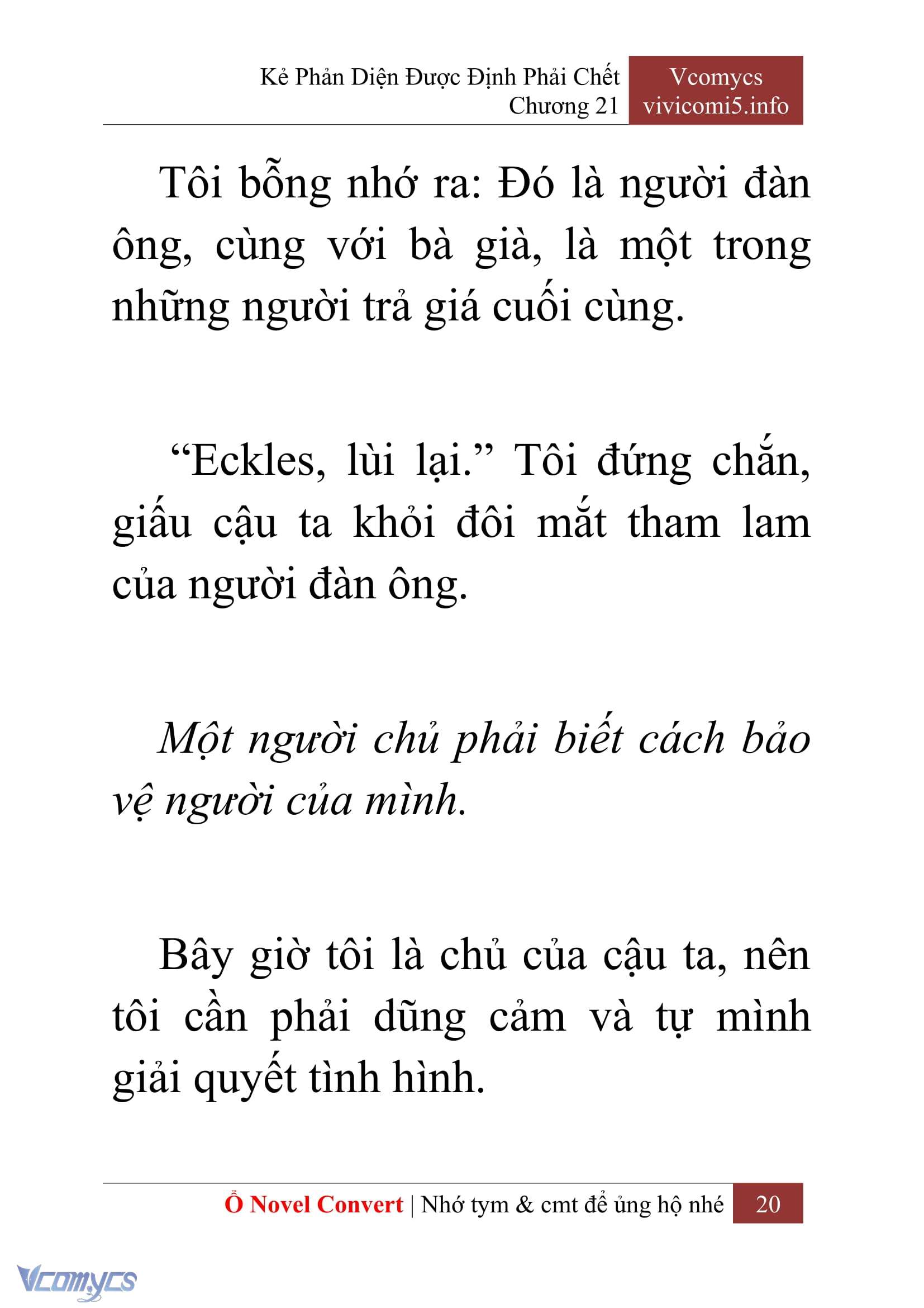 [Novel] Kẻ Phản Diện Được Định Phải Chết Chap 21 - Trang 2