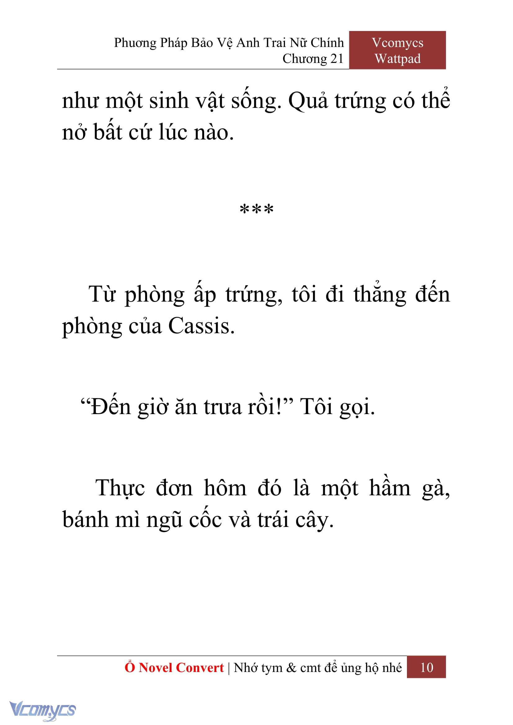 [Novel] Phương Pháp Bảo Vệ Anh Trai Nữ Chính Chap 21 - Trang 2