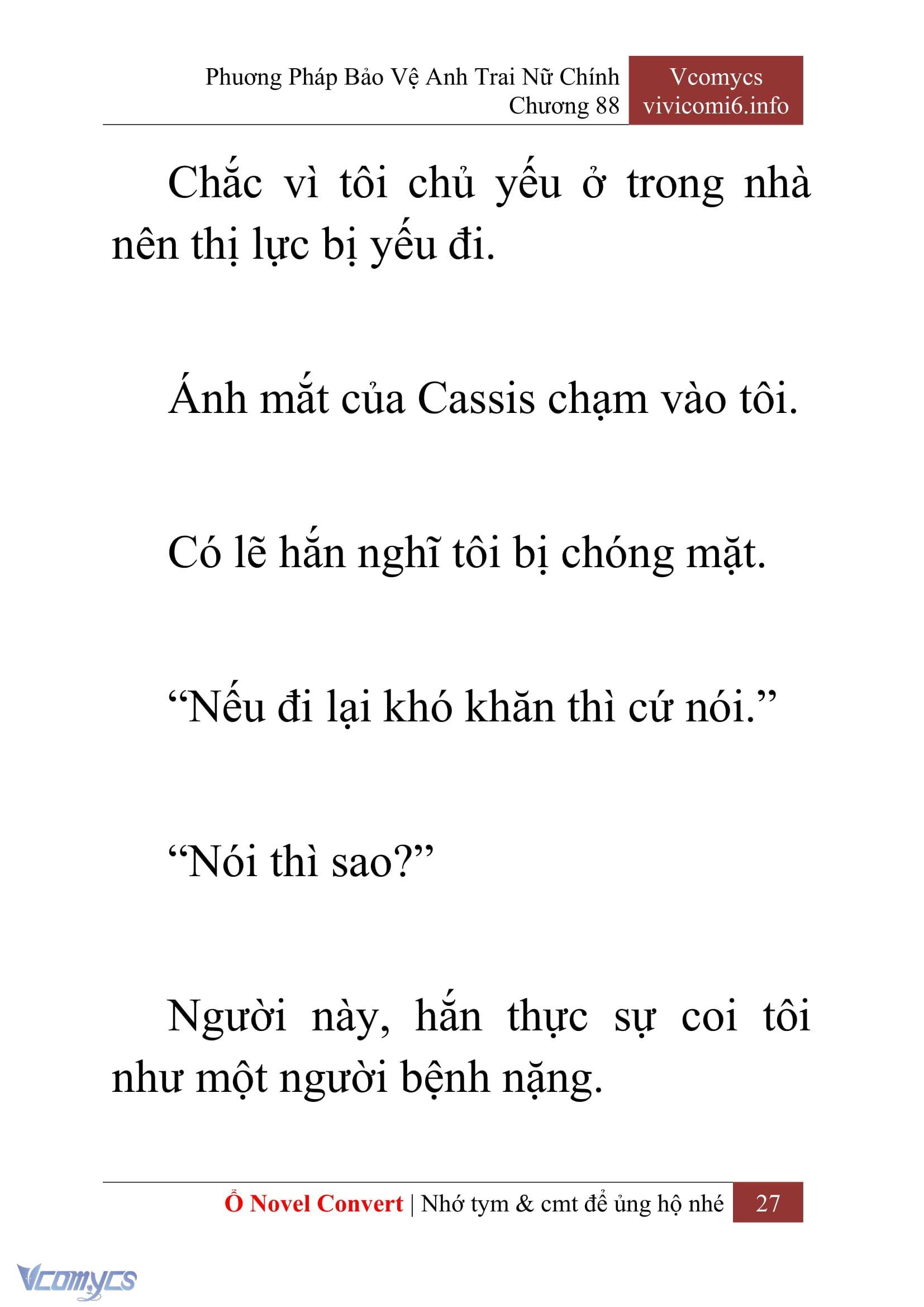 [Novel] Phương Pháp Bảo Vệ Anh Trai Nữ Chính Chap 88 - Trang 2