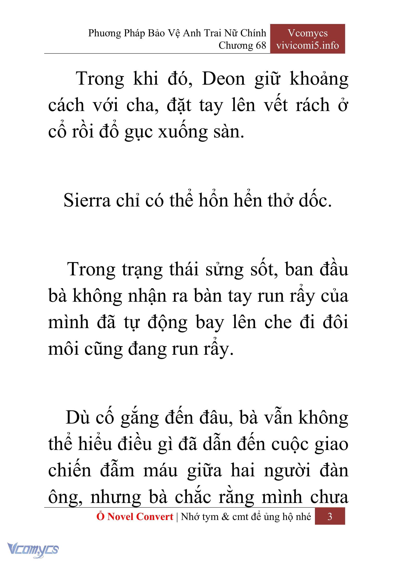 [Novel] Phương Pháp Bảo Vệ Anh Trai Nữ Chính Chap 68 - Trang 2