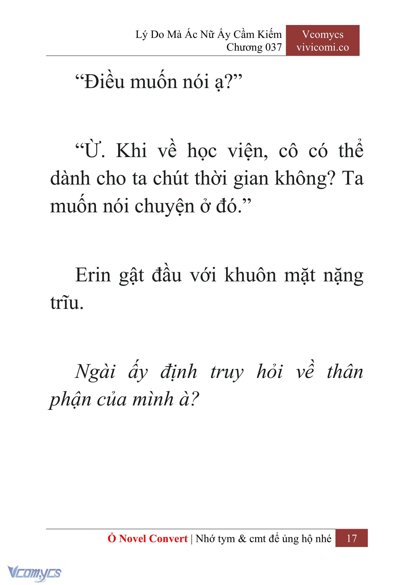 [Novel] Lý Do Mà Ác Nữ Ấy Cầm Kiếm Chap 37 - Next Chap 38