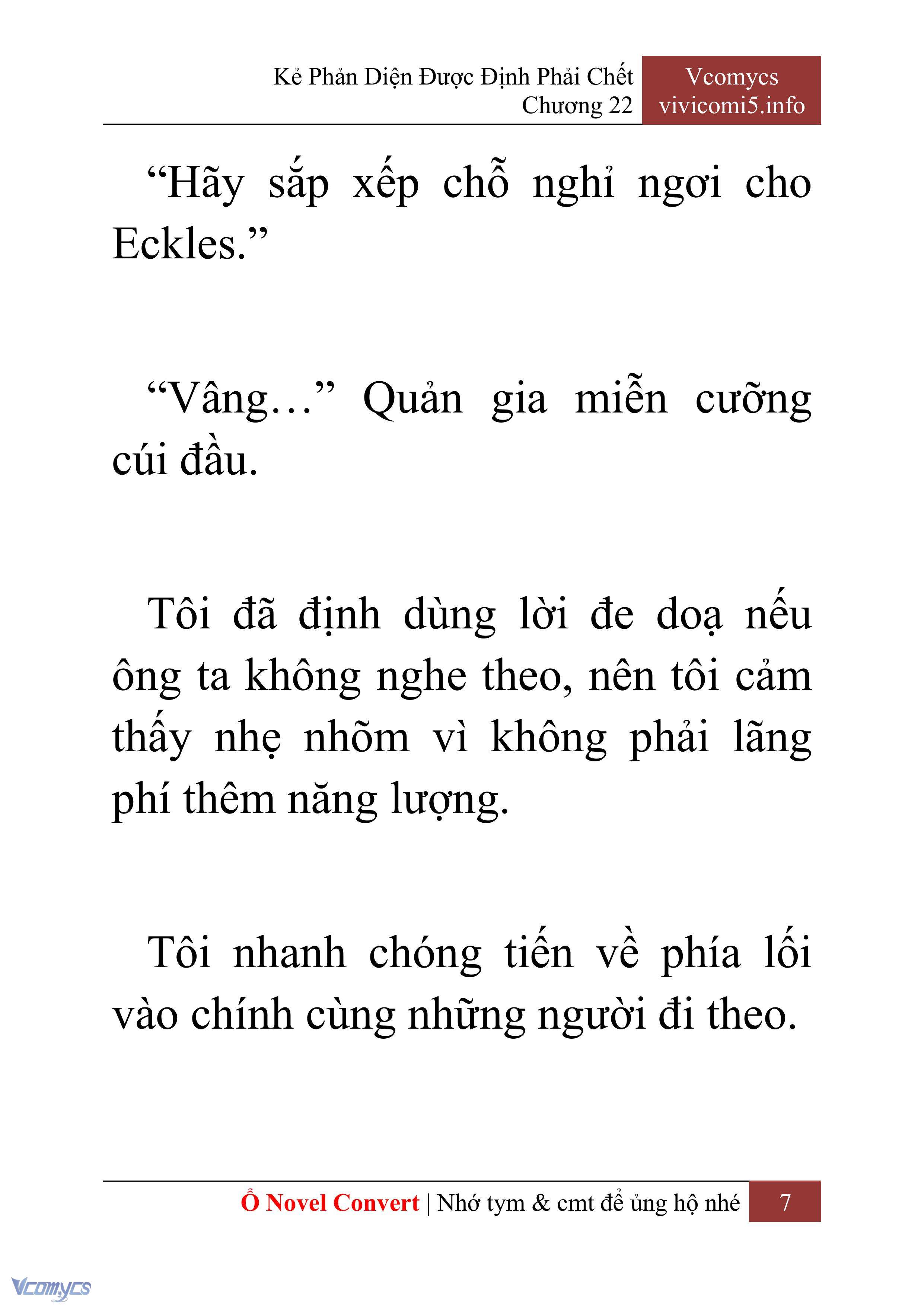 [Novel] Kẻ Phản Diện Được Định Phải Chết Chap 22 - Trang 2