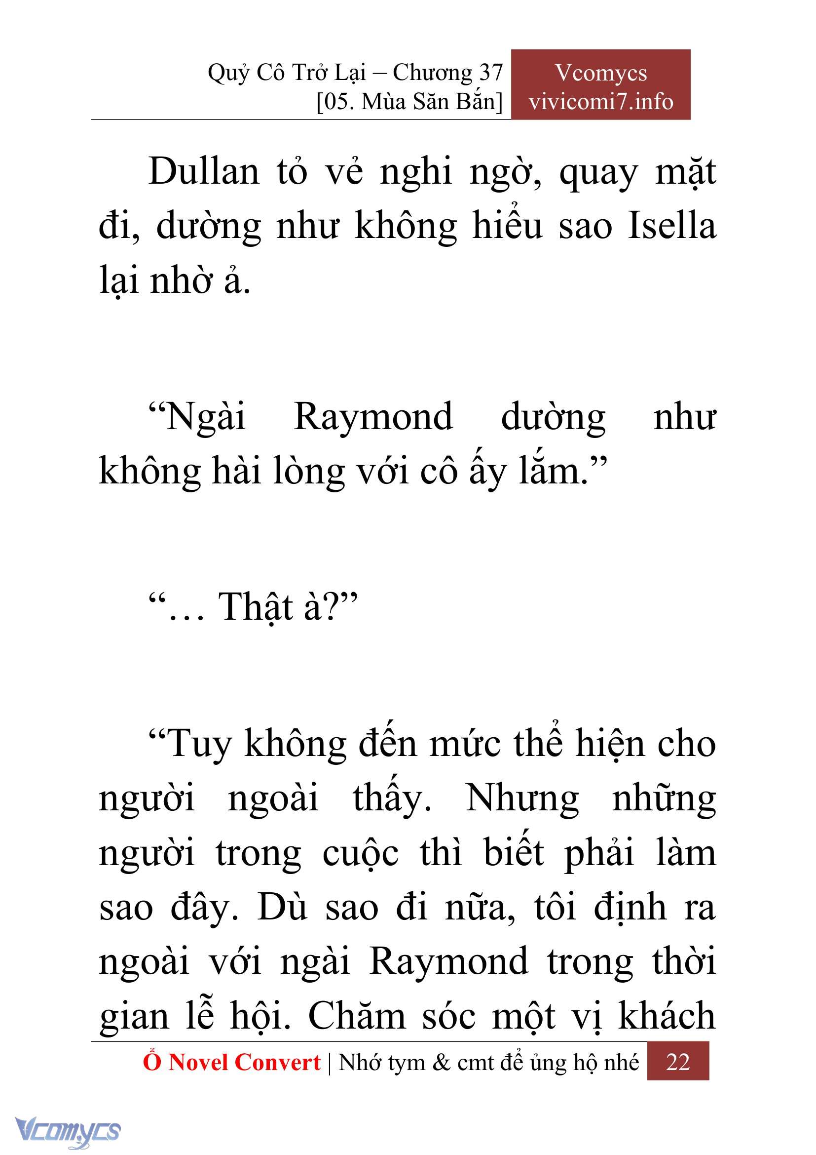 [Novel] Quý Cô Trở Lại Chap 37 - Trang 2