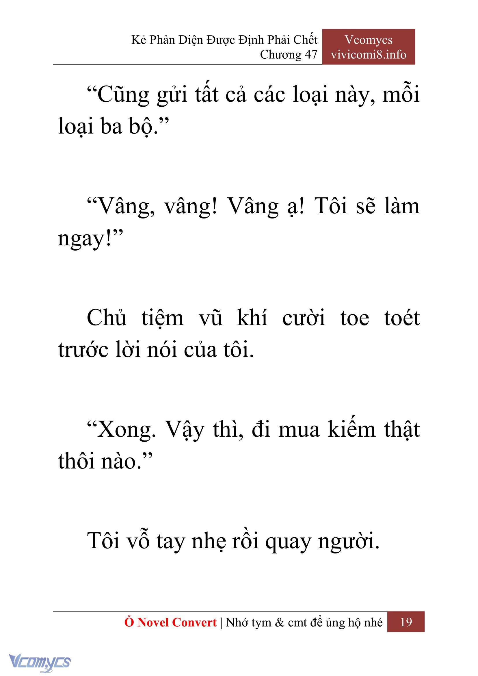 [Novel] Kẻ Phản Diện Được Định Phải Chết Chap 47 - Trang 2