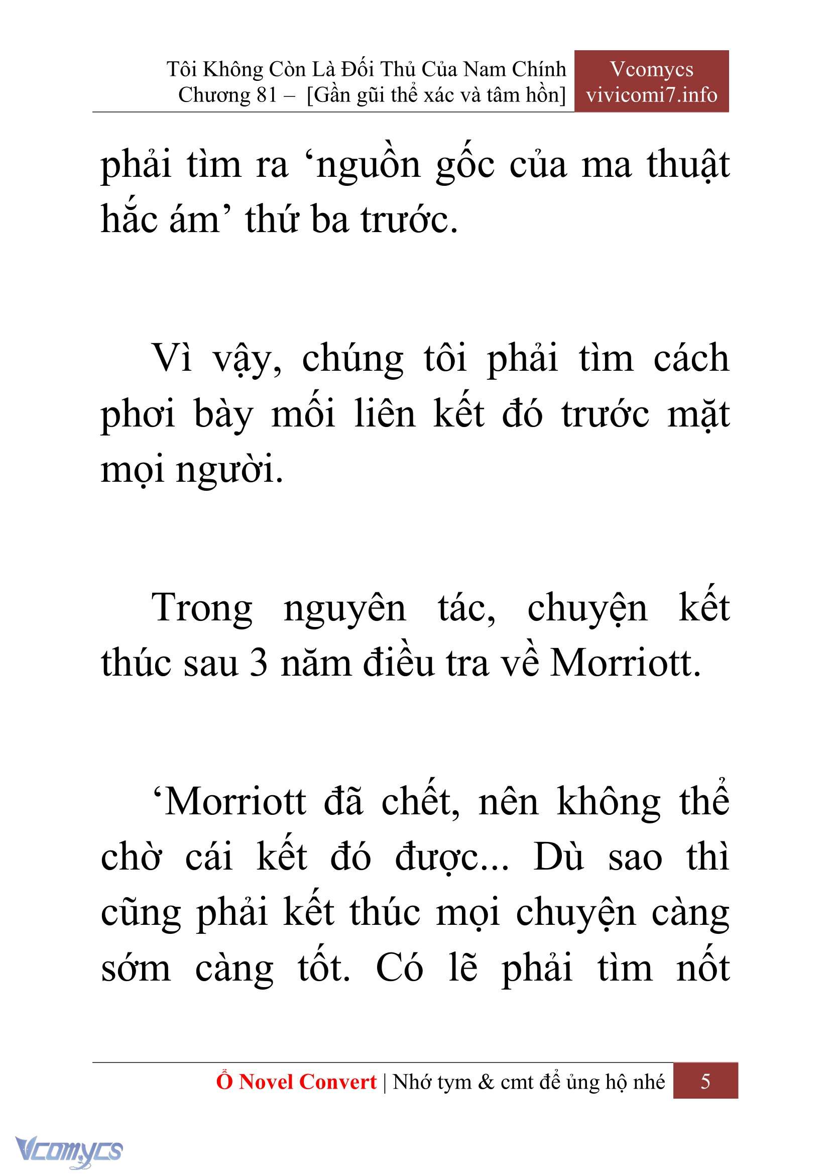[Novel] Tôi Không Còn Là Đối Thủ Của Nam Chính Chap 81 - Next 