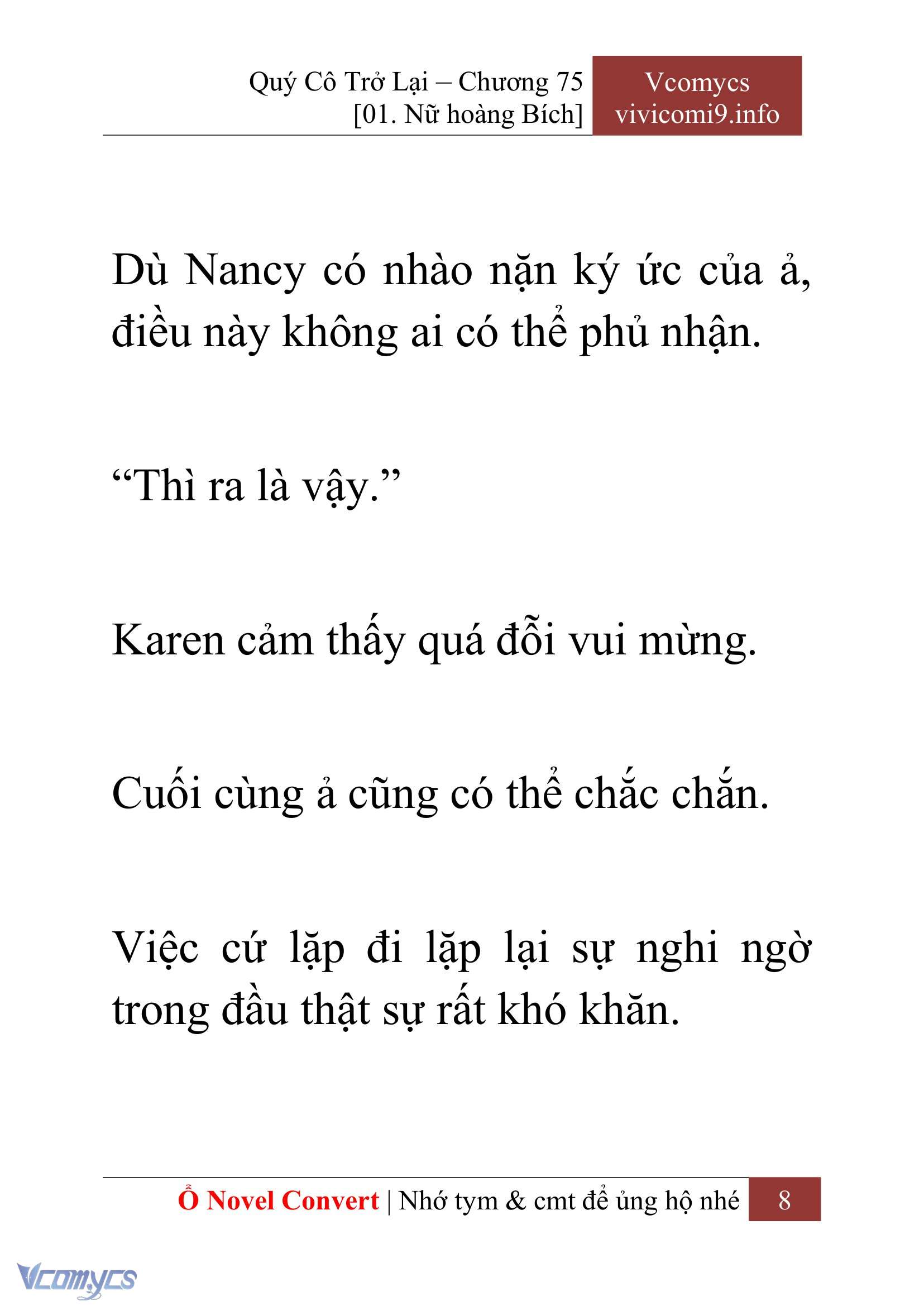 [Novel] Quý Cô Trở Lại Chap 75 - Trang 2