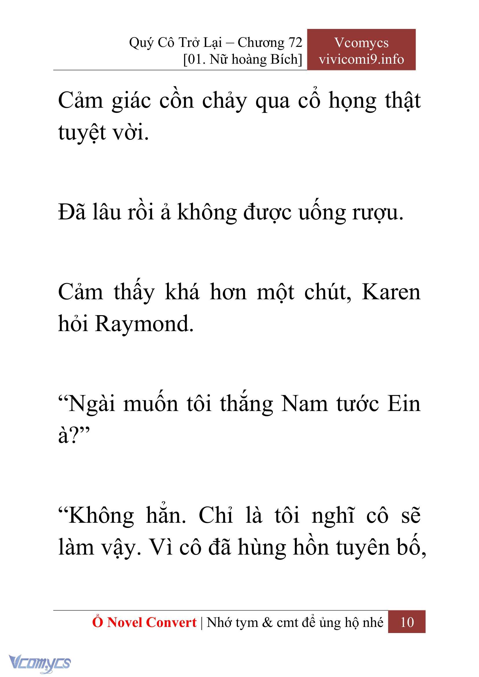[Novel] Quý Cô Trở Lại Chap 72 - Trang 2