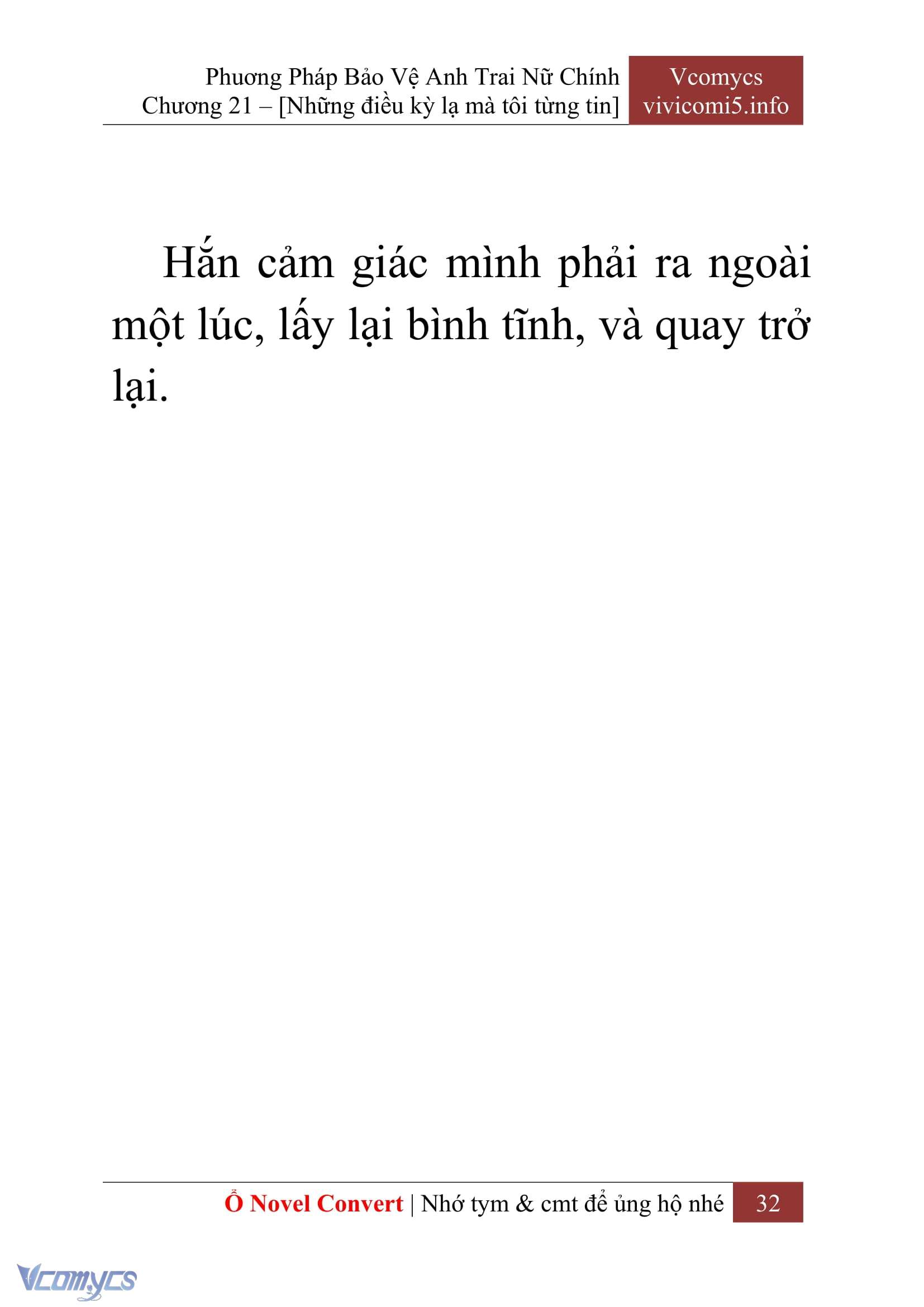 [Novel] Tôi Không Còn Là Đối Thủ Của Nam Chính Chap 21 - Trang 2