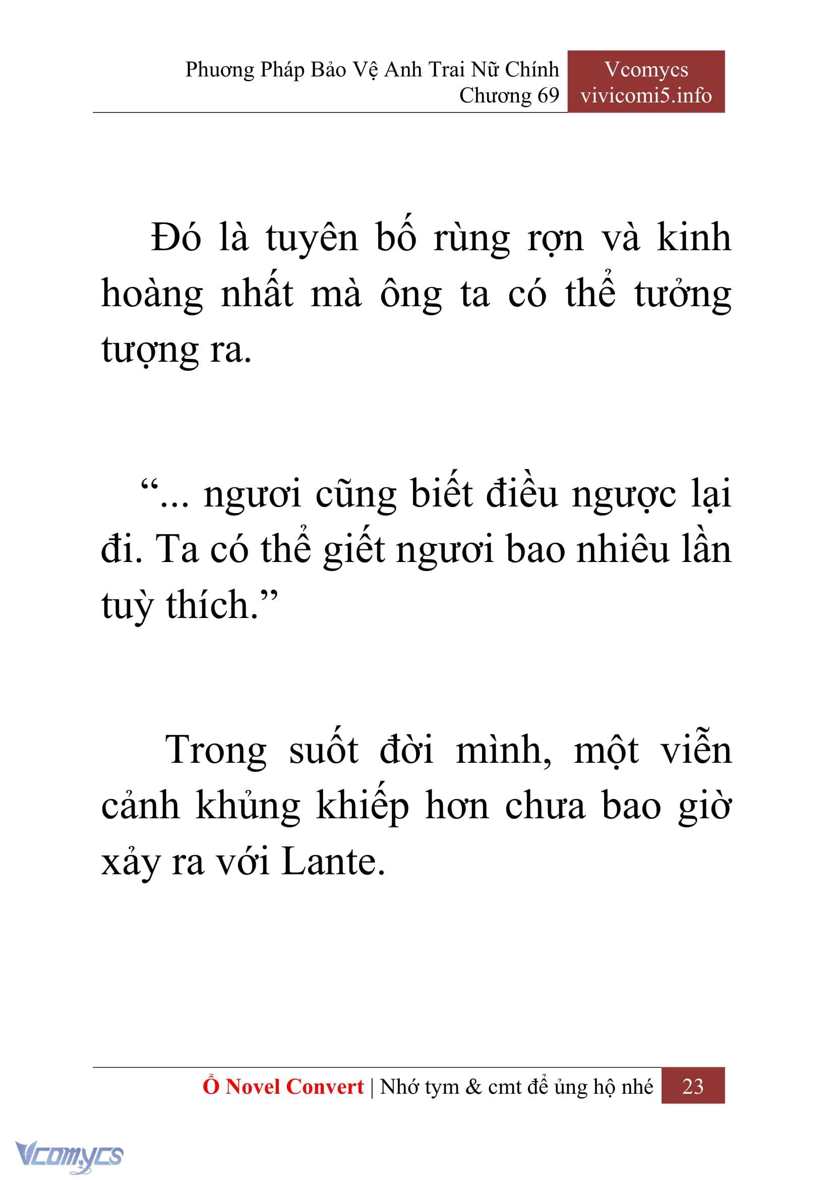 [Novel] Phương Pháp Bảo Vệ Anh Trai Nữ Chính Chap 69 - Trang 2