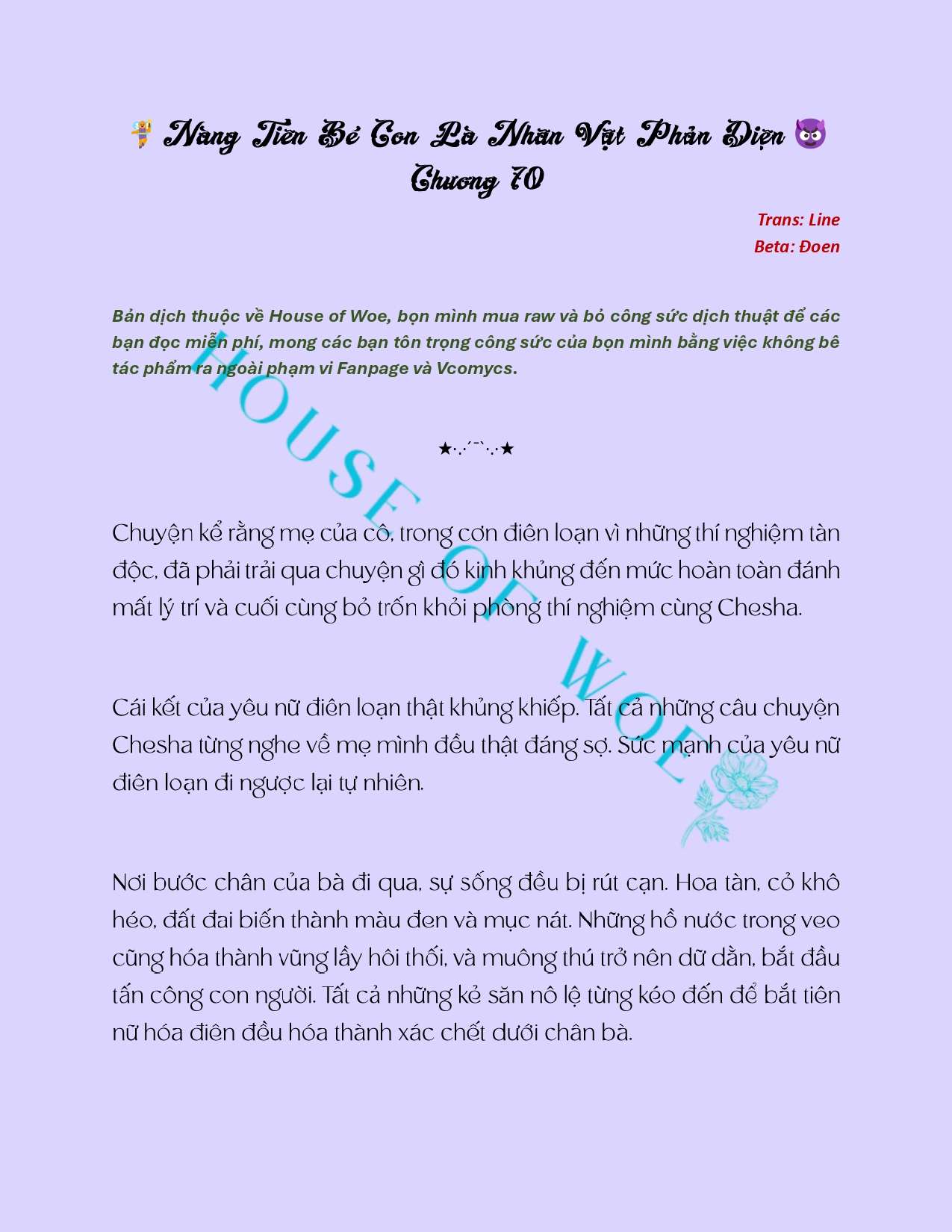 [NOVEL] NÀNG TIÊN BÉ CON LÀ NHÂN VẬT PHẢN DIỆN Chap 70 - Next Chap 71