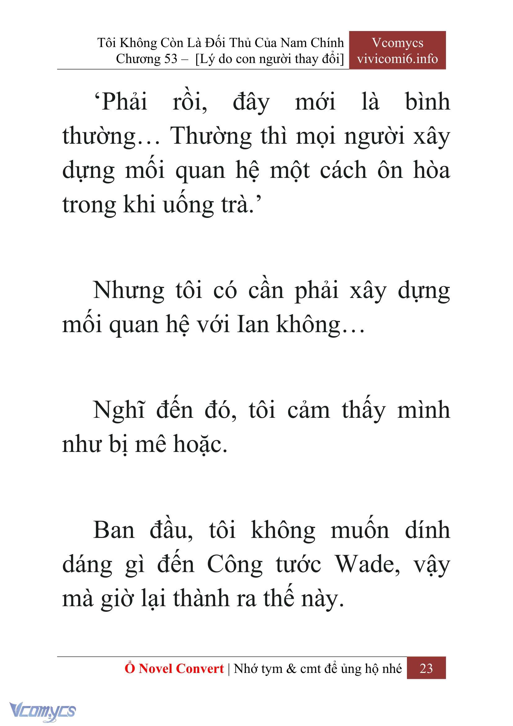 [Novel] Tôi Không Còn Là Đối Thủ Của Nam Chính Chap 53 - Trang 2