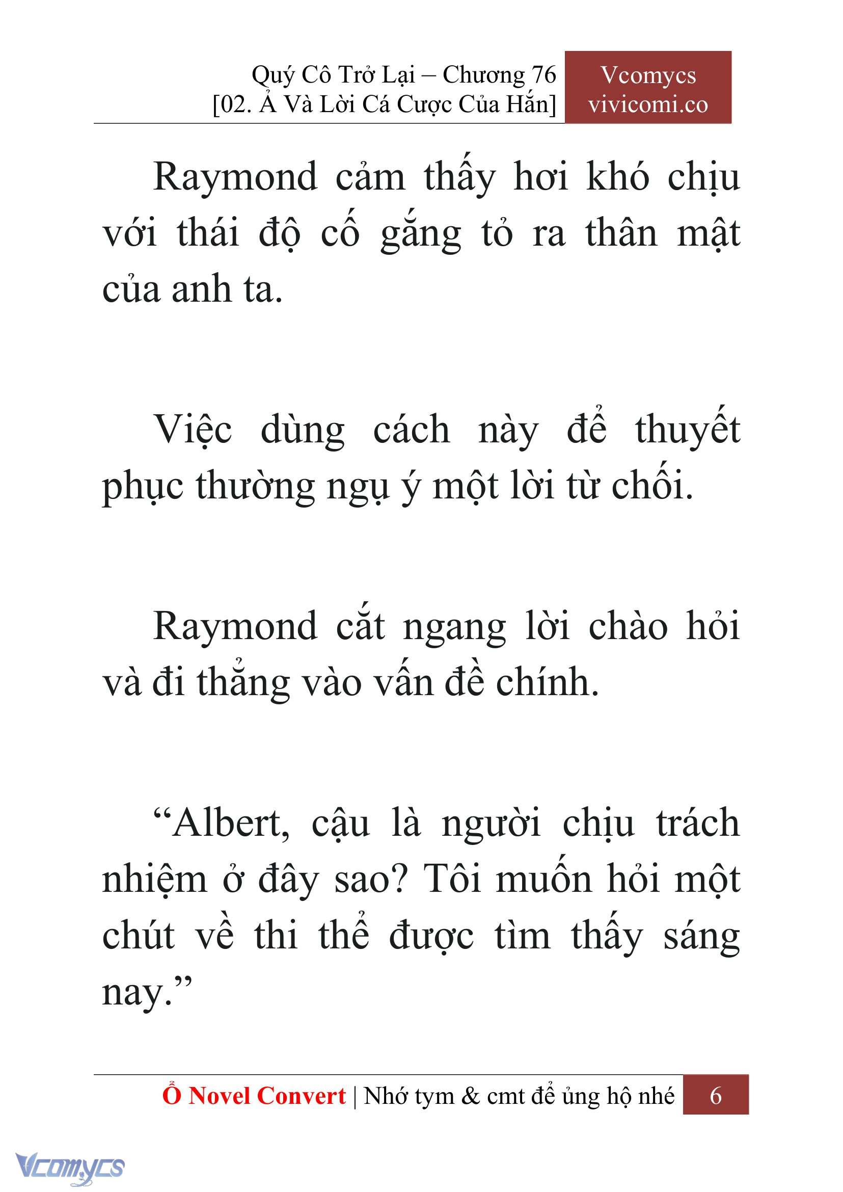 [Novel] Quý Cô Trở Lại Chap 76 - Trang 2