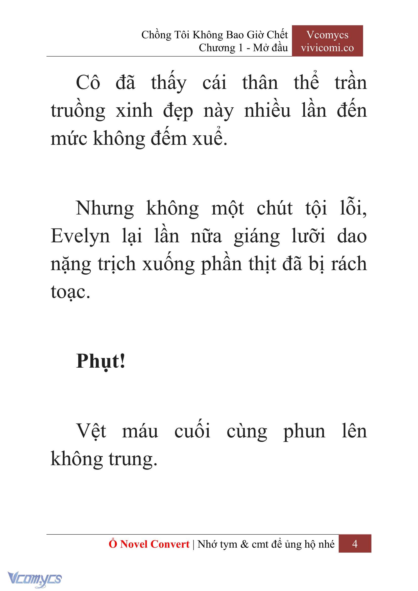 [Novel] Chồng Tôi Không Bao Giờ Chết Chap 1 - Trang 2