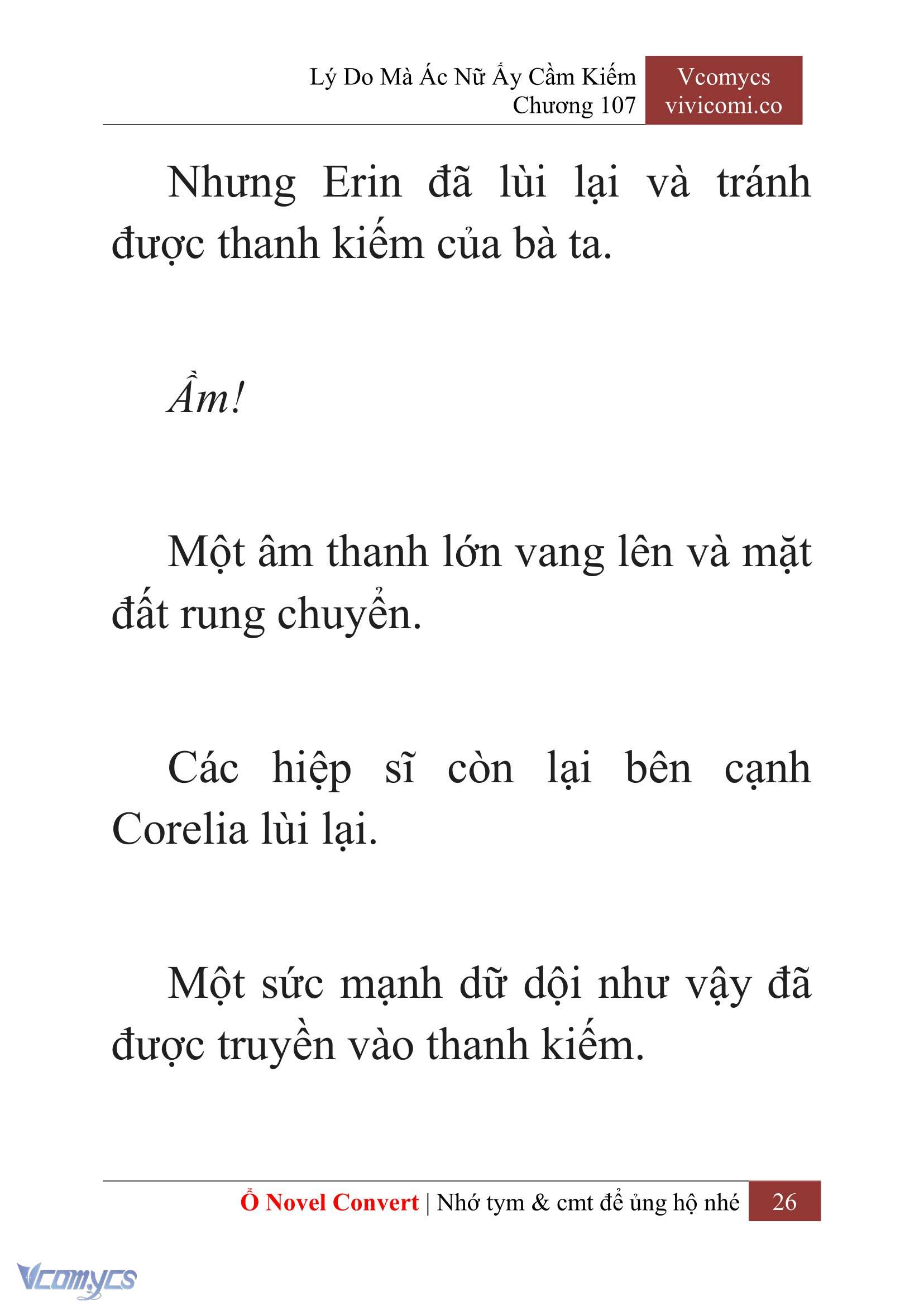 [Novel] Lý Do Mà Ác Nữ Ấy Cầm Kiếm Chap 107 - Next Chap 108