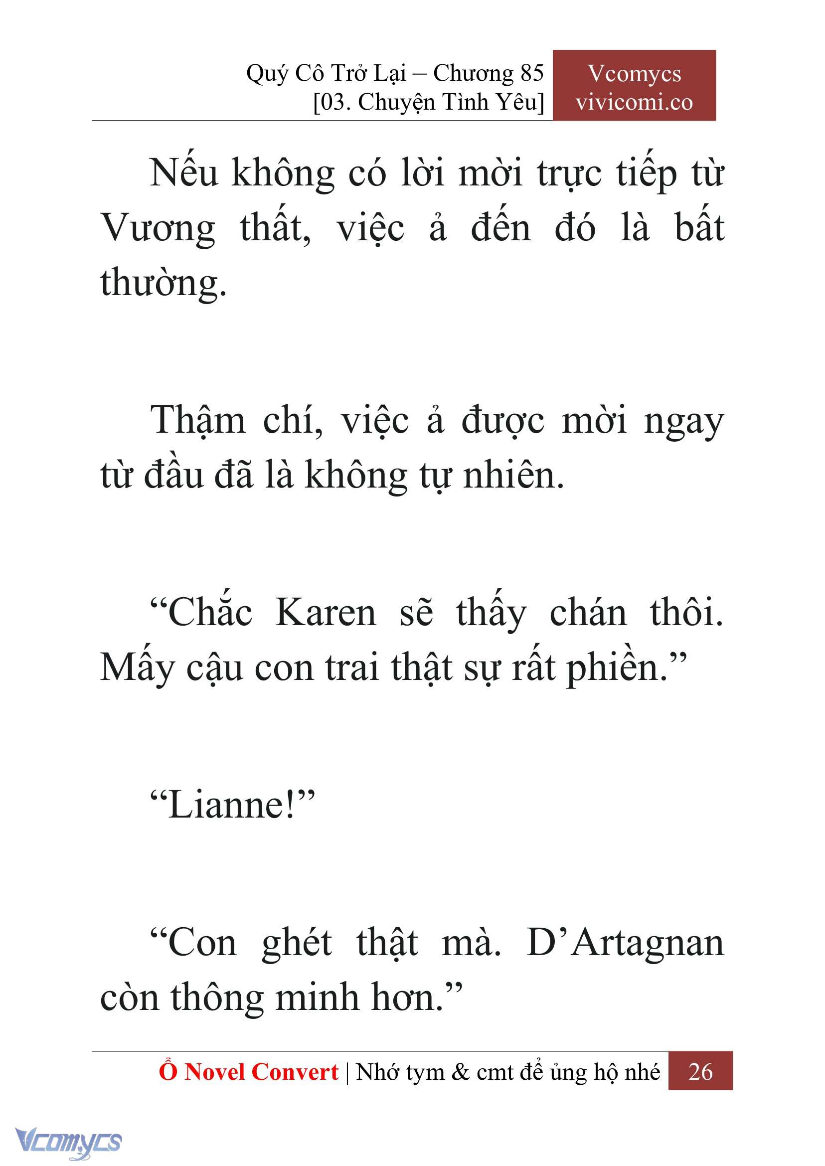 [Novel] Quý Cô Trở Lại Chap 85 - Trang 2