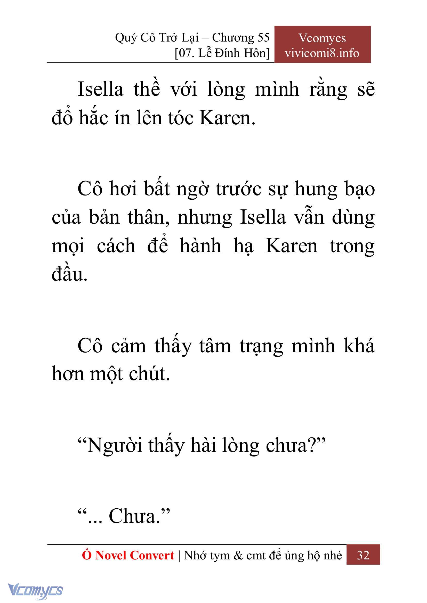 [Novel] Quý Cô Trở Lại Chap 55 - Trang 2