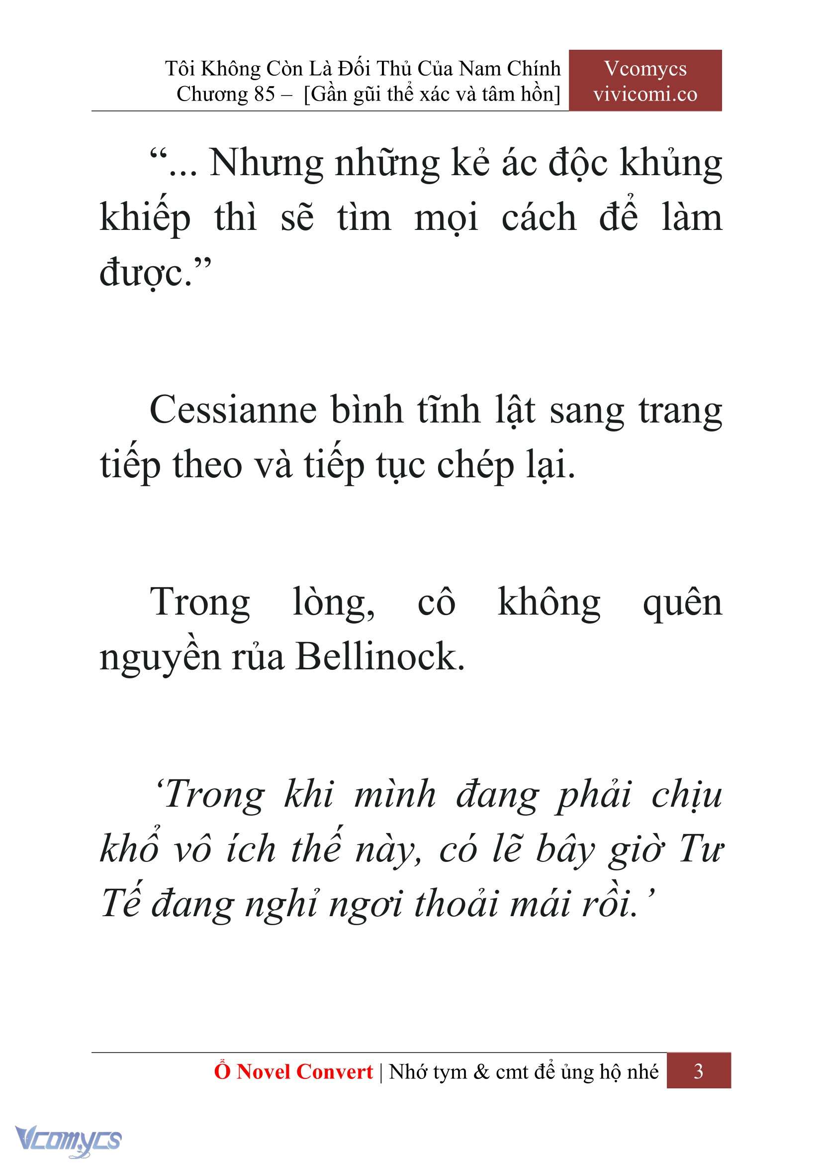 [Novel] Tôi Không Còn Là Đối Thủ Của Nam Chính Chap 85 - Next 