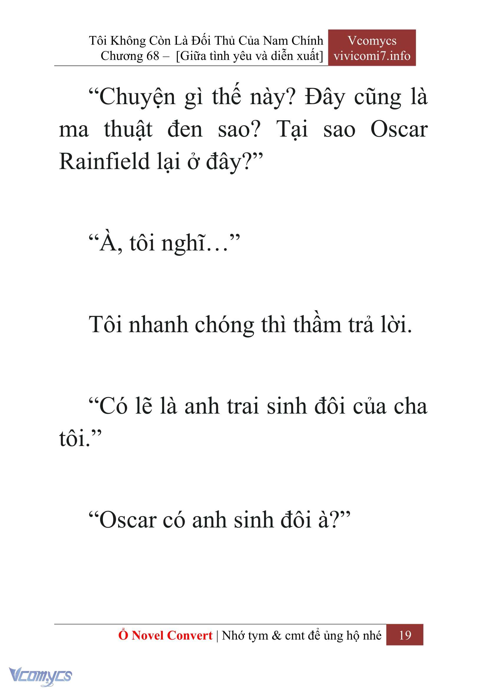 [Novel] Tôi Không Còn Là Đối Thủ Của Nam Chính Chap 68 - Trang 2