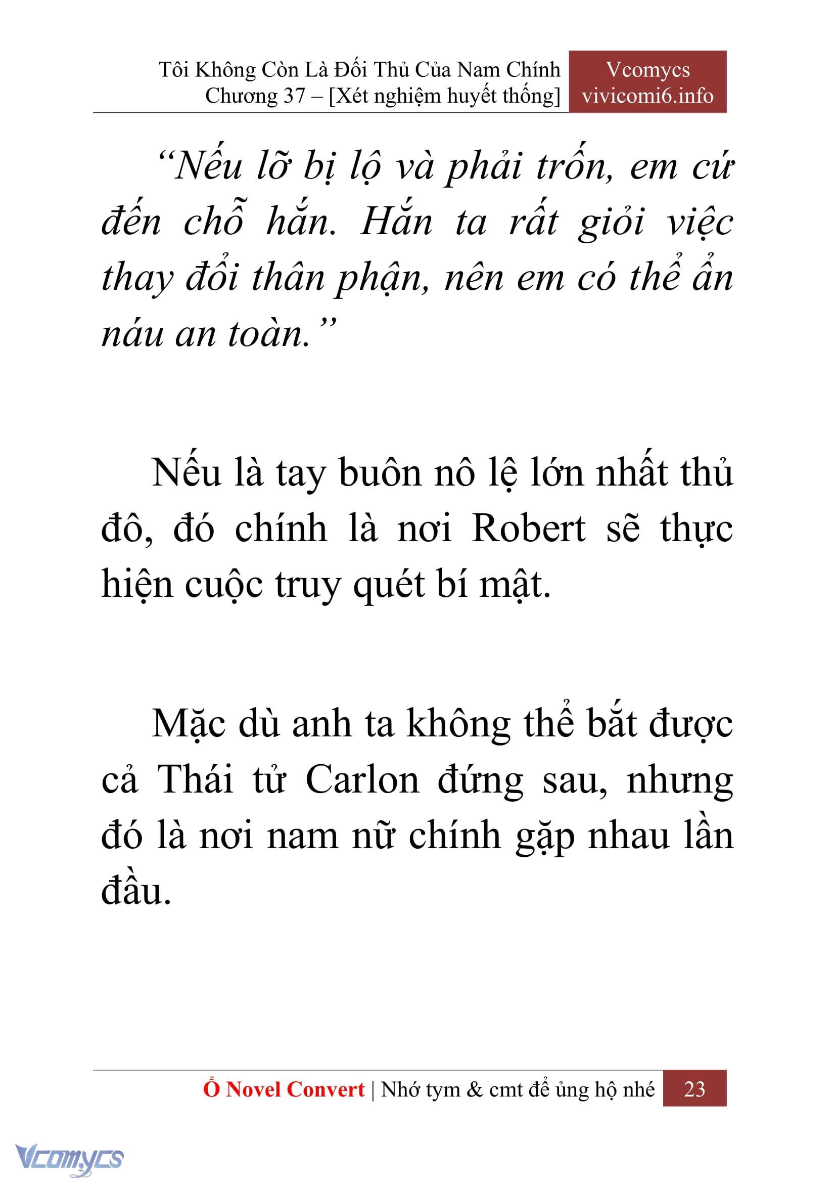 [Novel] Tôi Không Còn Là Đối Thủ Của Nam Chính Chap 37 - Trang 2