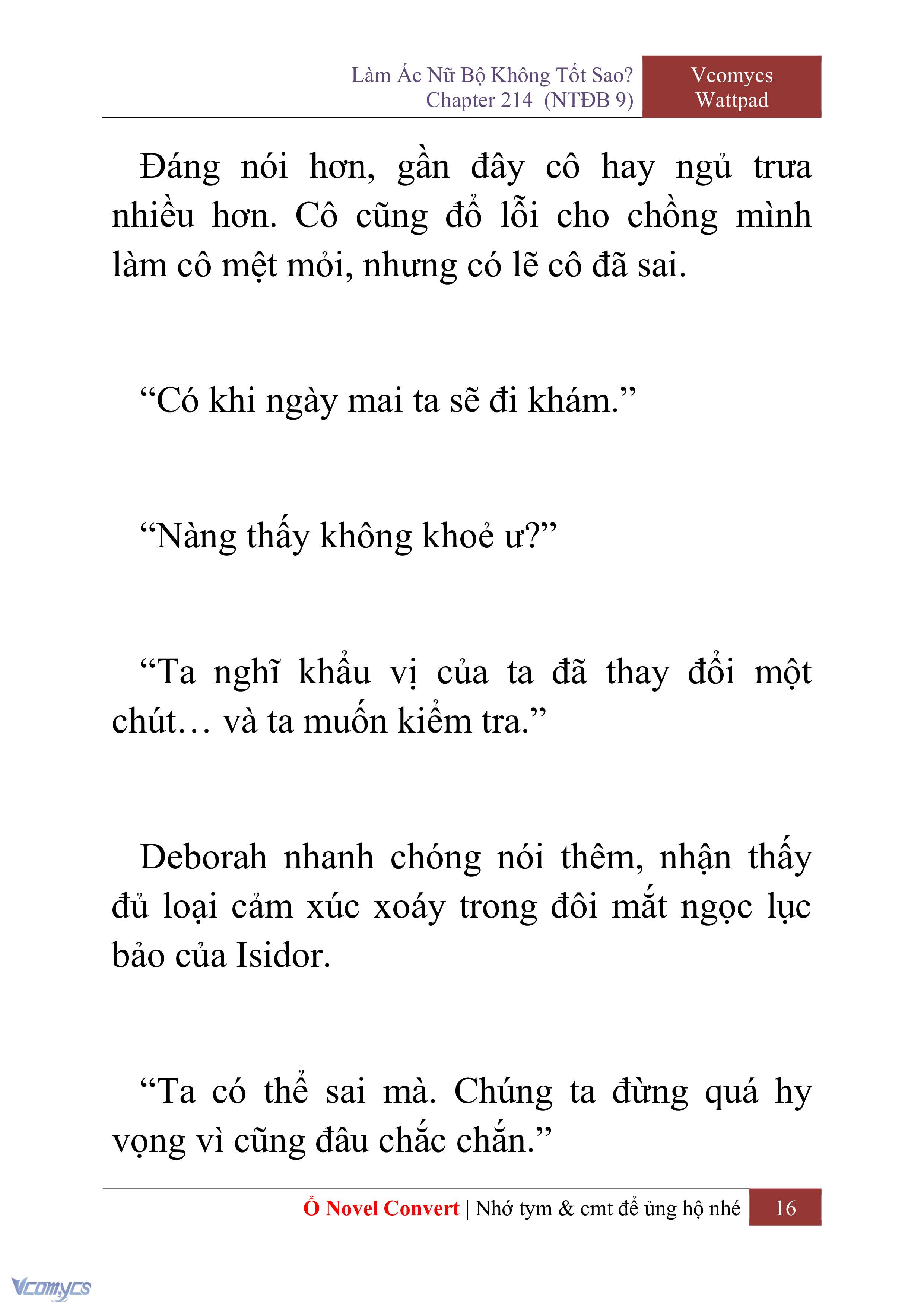 [Novel] Làm Ác Nữ Bộ Không Tốt Sao? Chap 214 - Trang 2