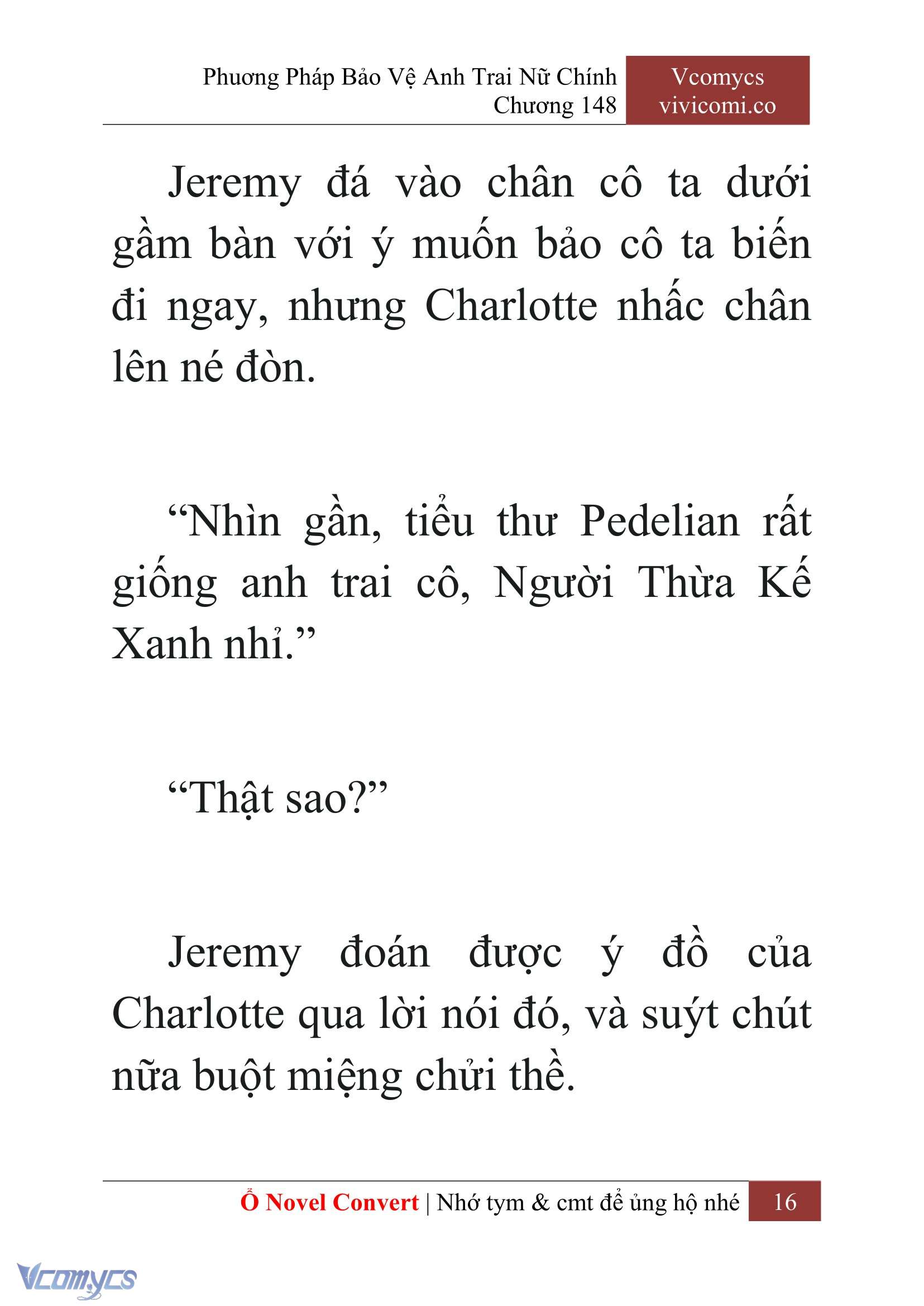[Novel] Phương Pháp Bảo Vệ Anh Trai Nữ Chính Chap 148 - Next Chap 149