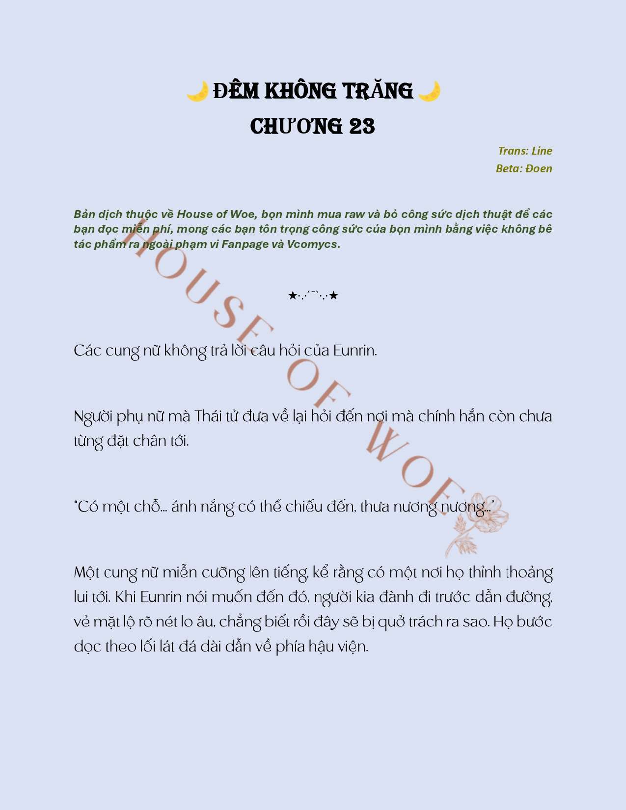 [NOVEL] ĐÊM KHÔNG TRĂNG Chap 23 - Trang 2