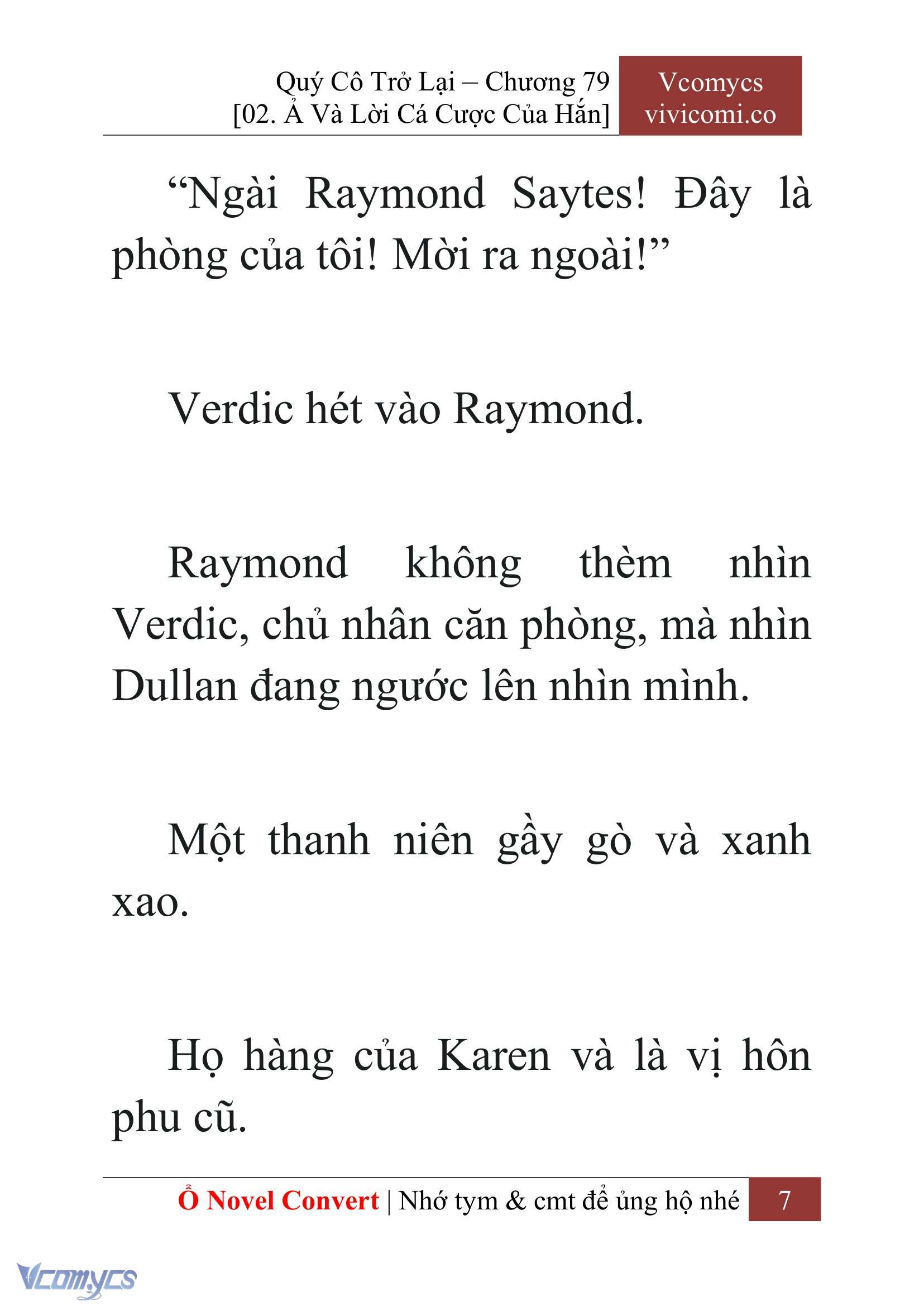 [Novel] Quý Cô Trở Lại Chap 79 - Trang 2