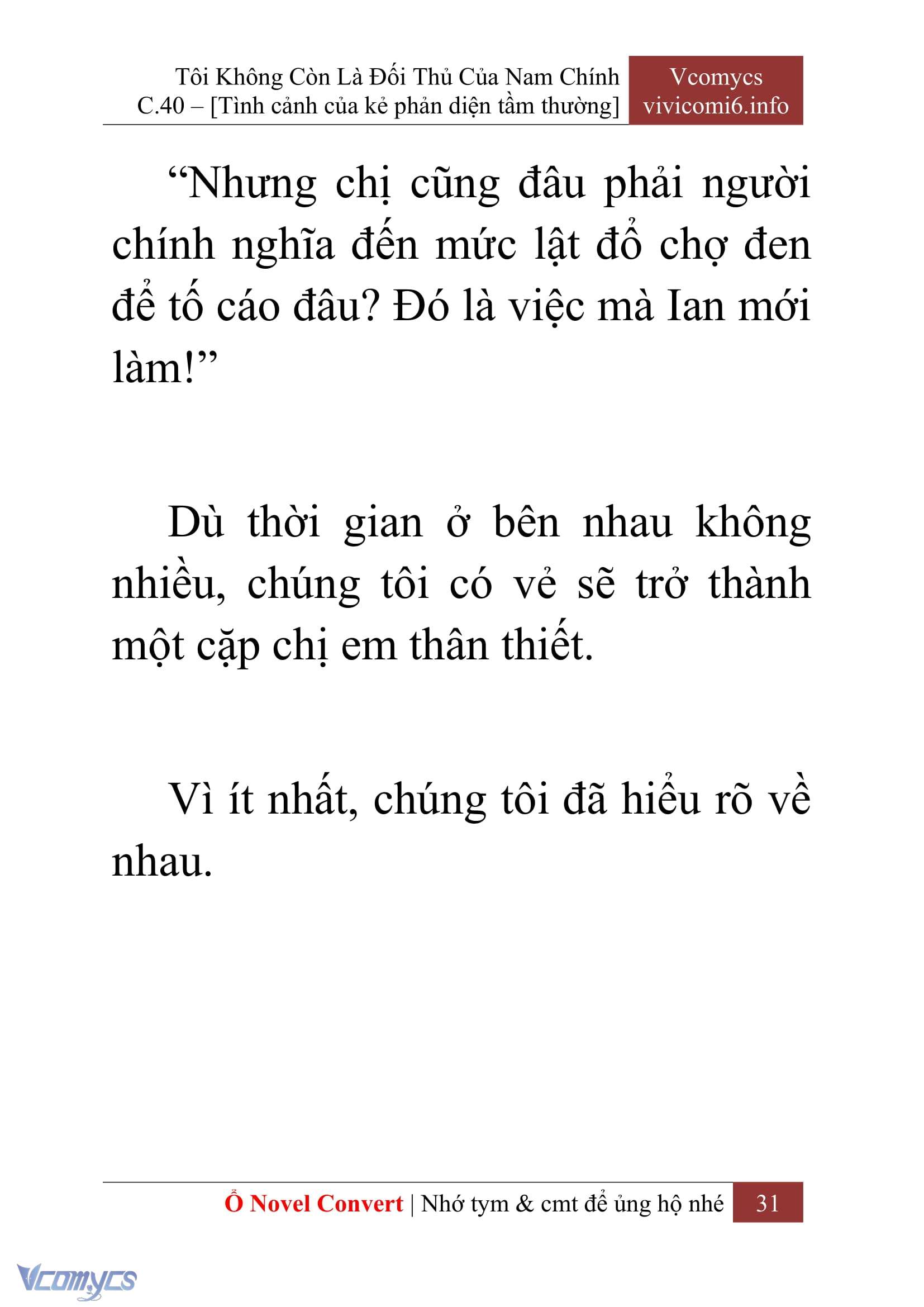 [Novel] Tôi Không Còn Là Đối Thủ Của Nam Chính Chap 40 - Trang 2