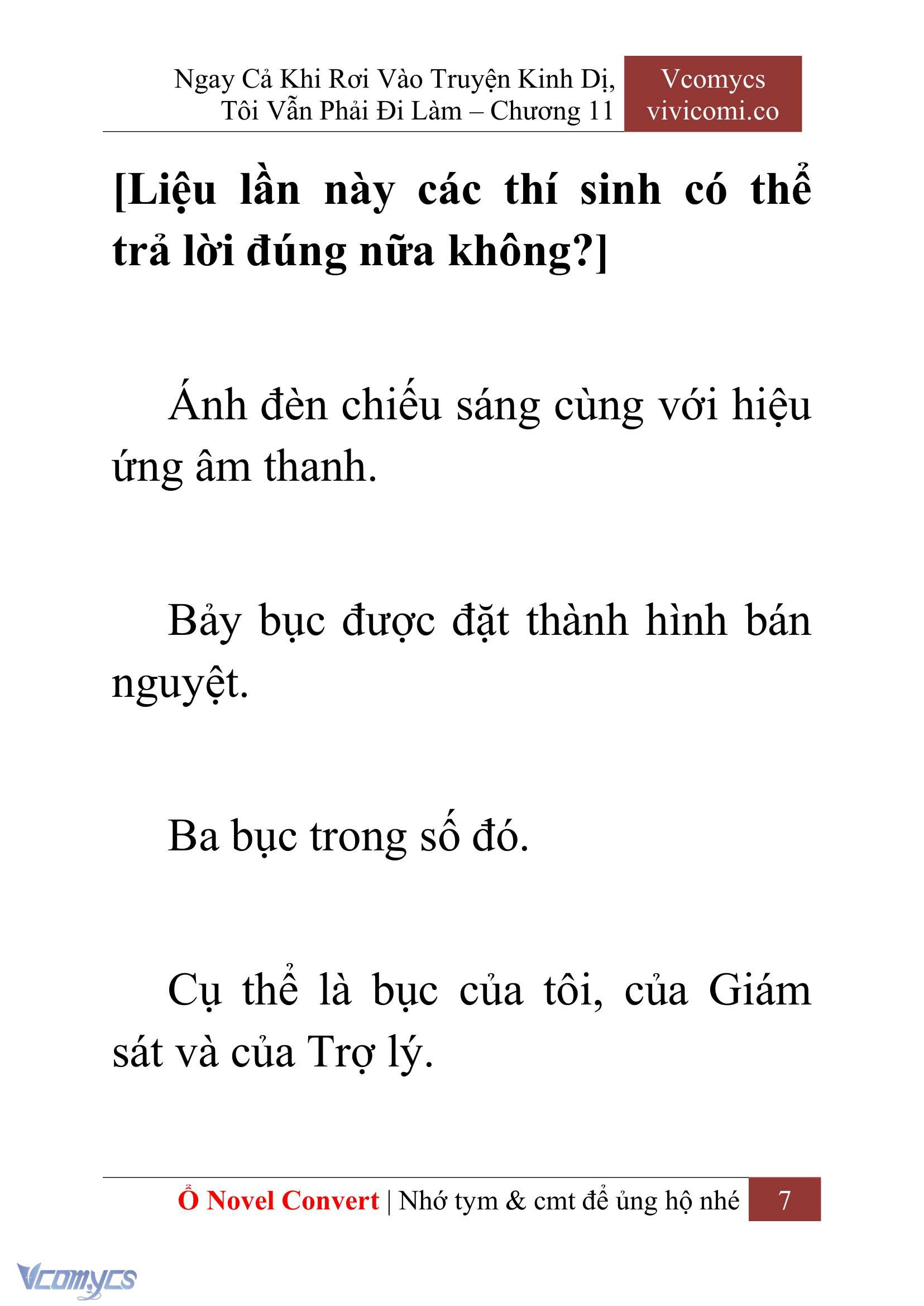 [Novel] Ngay Cả Khi Rơi Vào Truyện Kinh Dị, Tôi Vẫn Phải Đi Làm Chap 11 - Next 