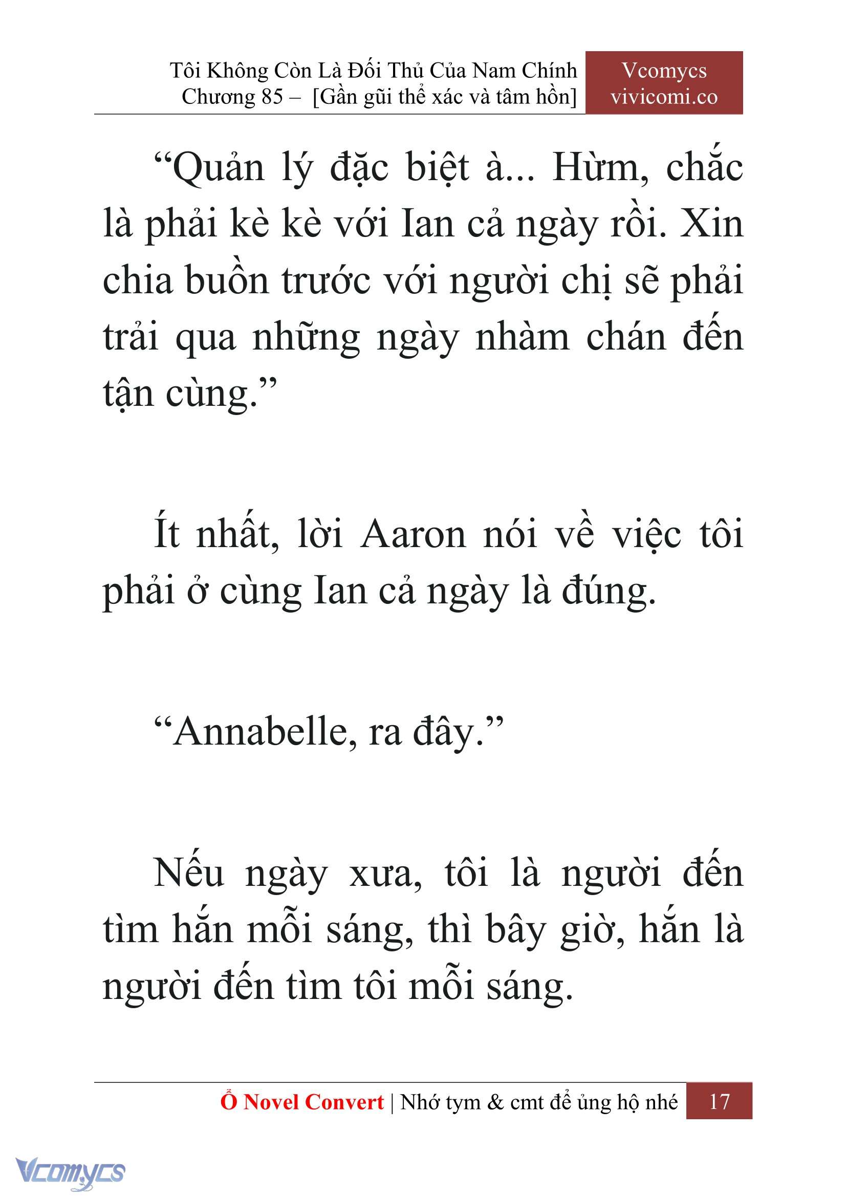 [Novel] Tôi Không Còn Là Đối Thủ Của Nam Chính Chap 85 - Next 