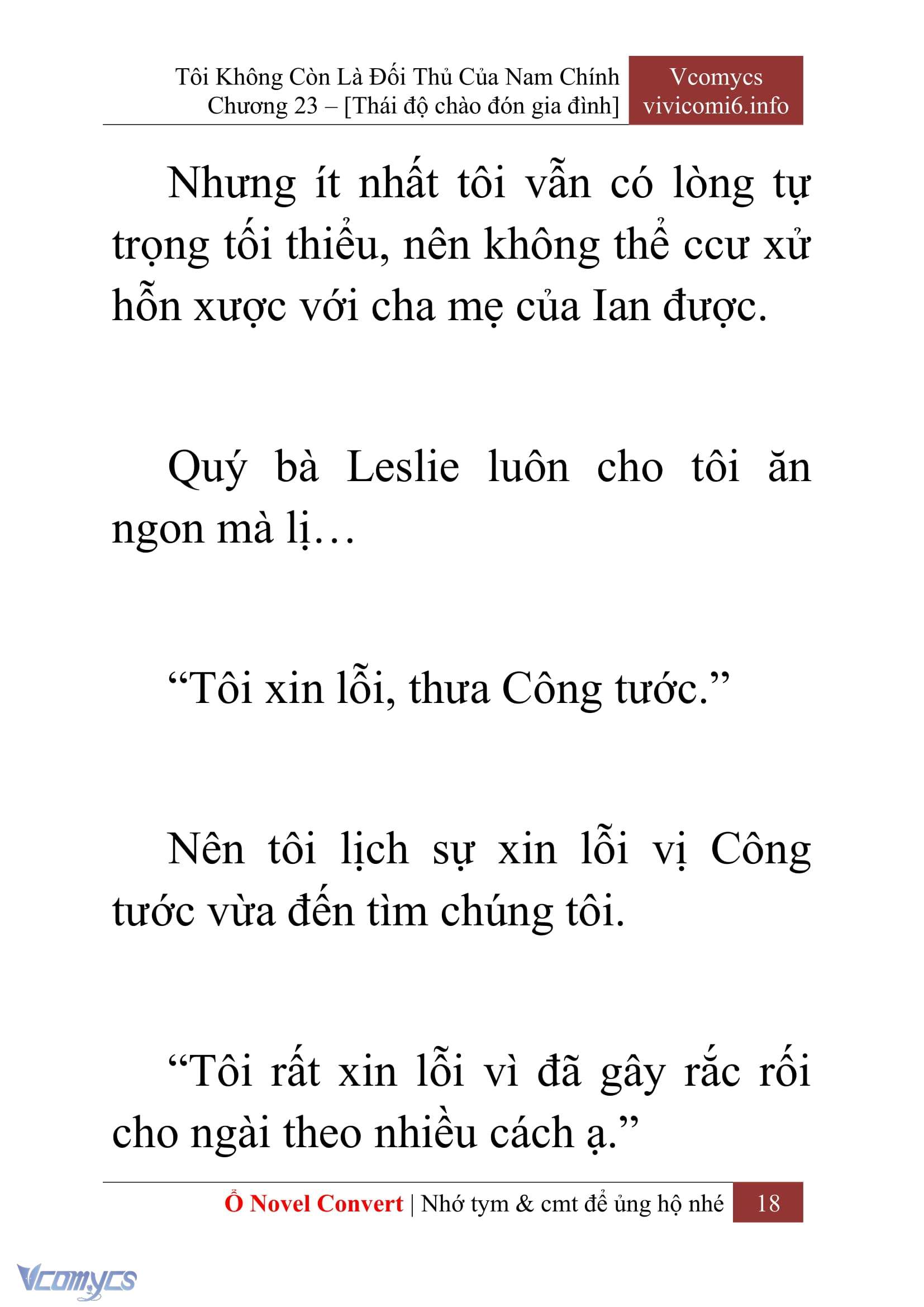 [Novel] Tôi Không Còn Là Đối Thủ Của Nam Chính Chap 23 - Trang 2