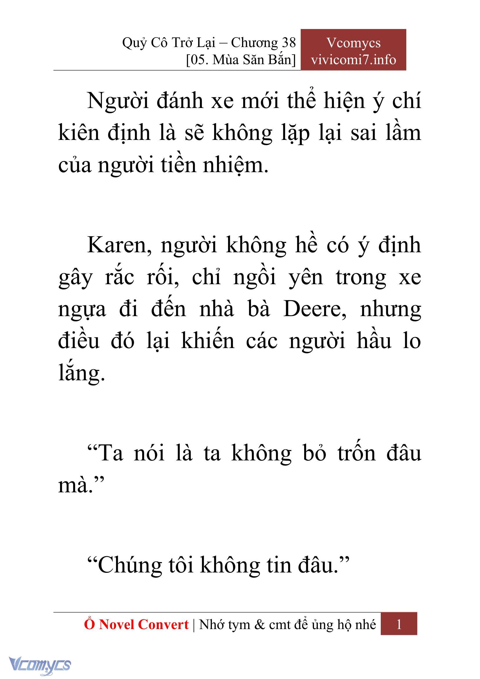 [Novel] Quý Cô Trở Lại Chap 38 - Trang 2