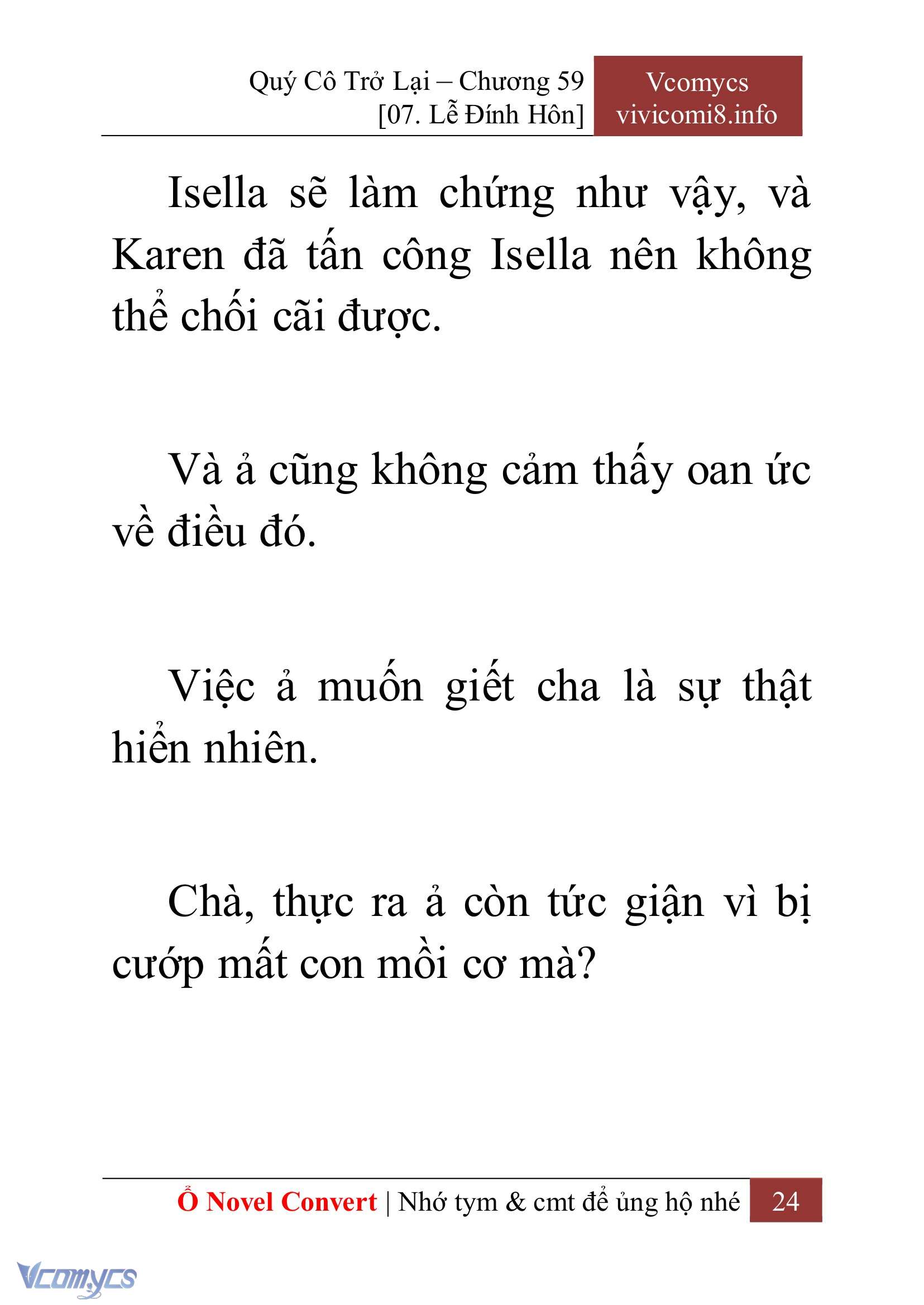 [Novel] Quý Cô Trở Lại Chap 59 - Trang 2